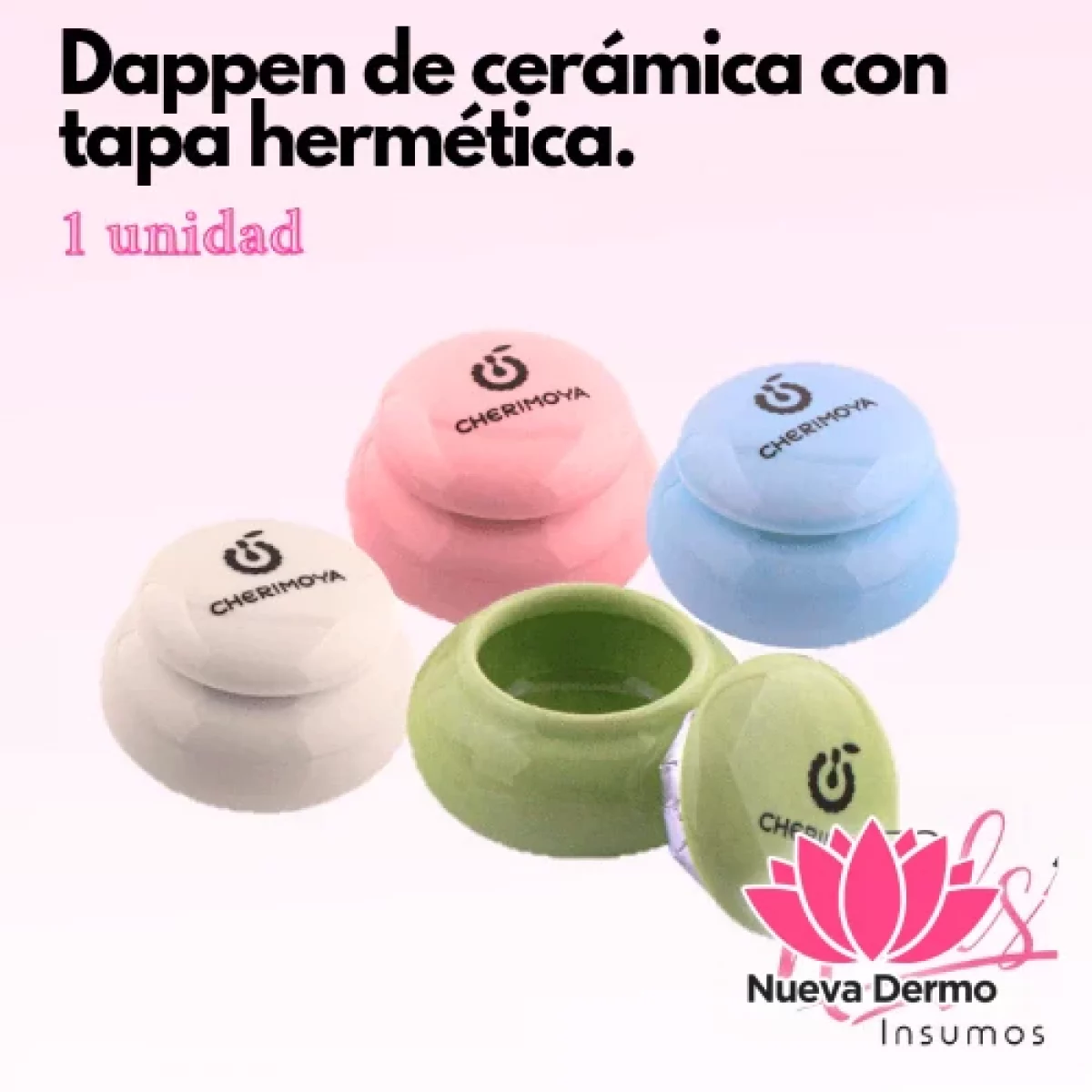 Dappen de cerámica con tapa hermética - CHERIMOYA