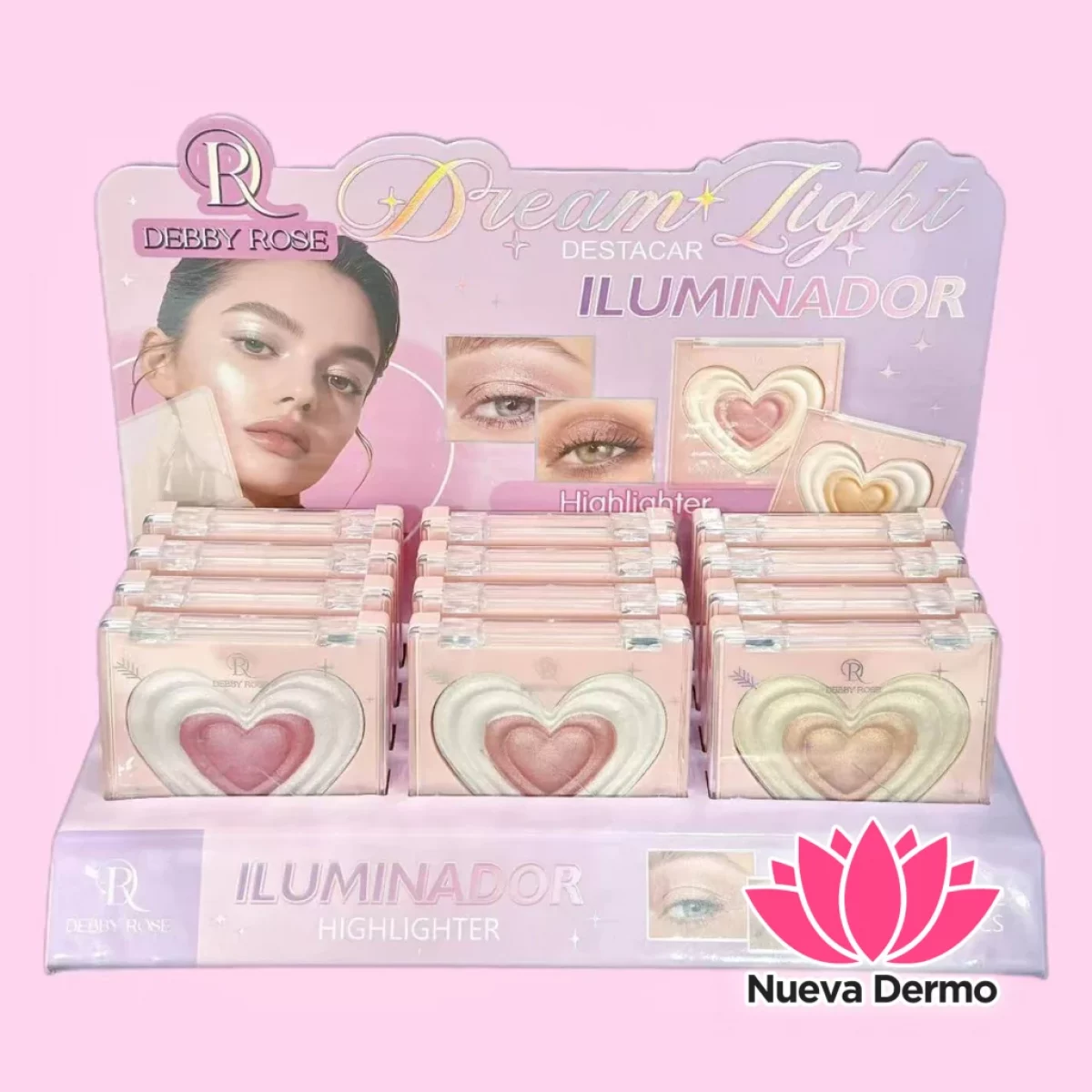 Debby rose paleta de iluminador CORAZON...