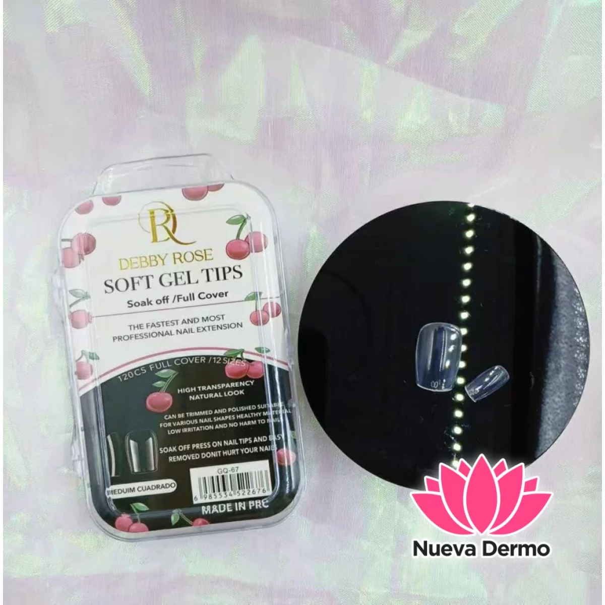 DEBBY ROSE TIP CUADRADO TRANSPARENTE 120...