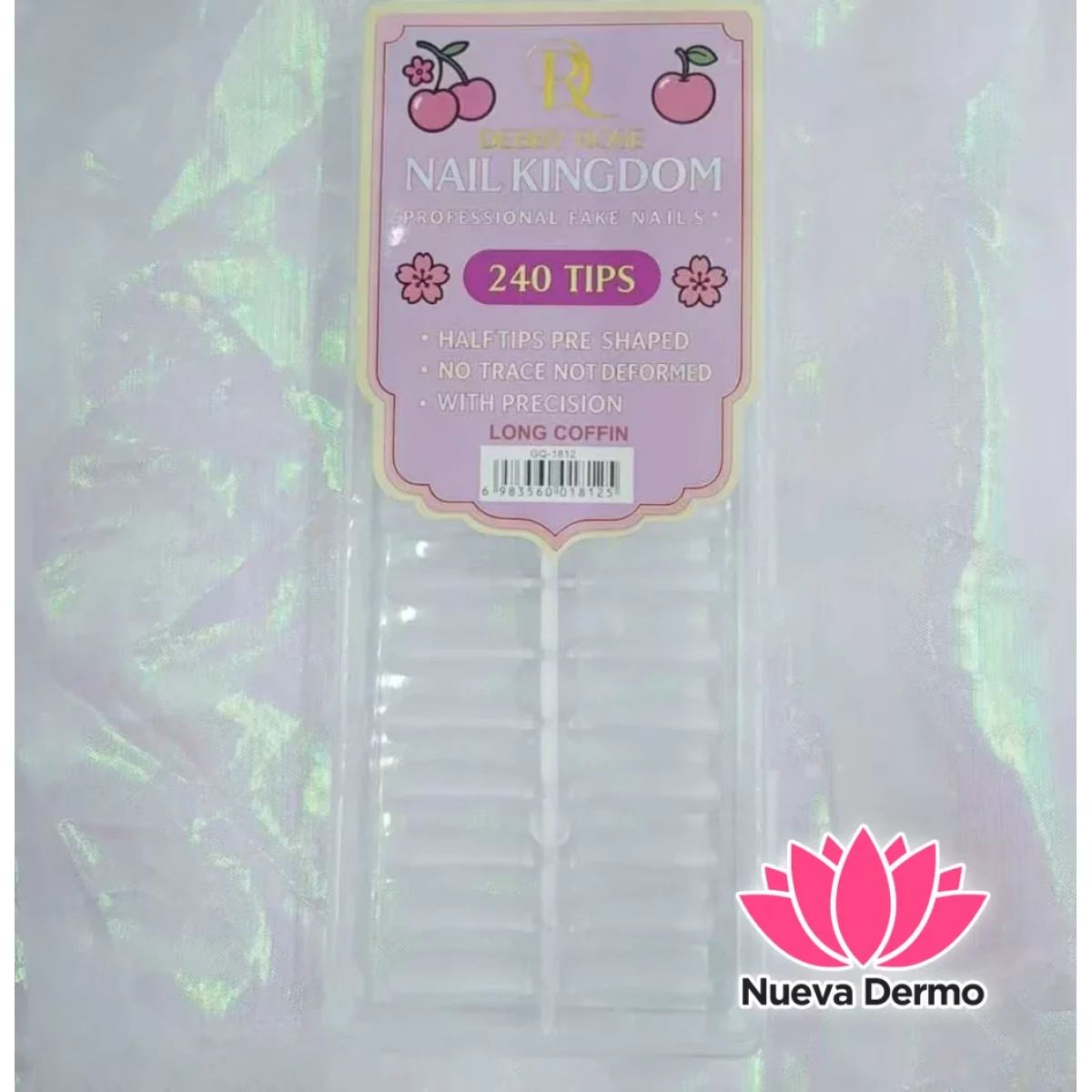 DEBBY ROSE TIPS COFFIN PRELIMADO 240PCS...