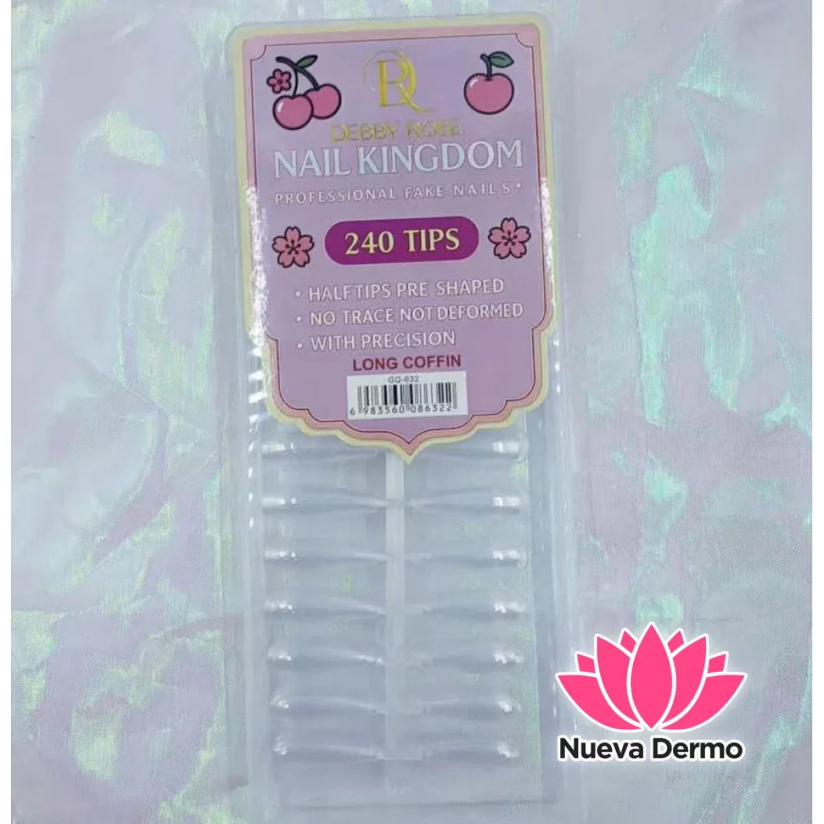 DEBBY ROSE TIPS COFFIN TRANSPARENTE 240P...