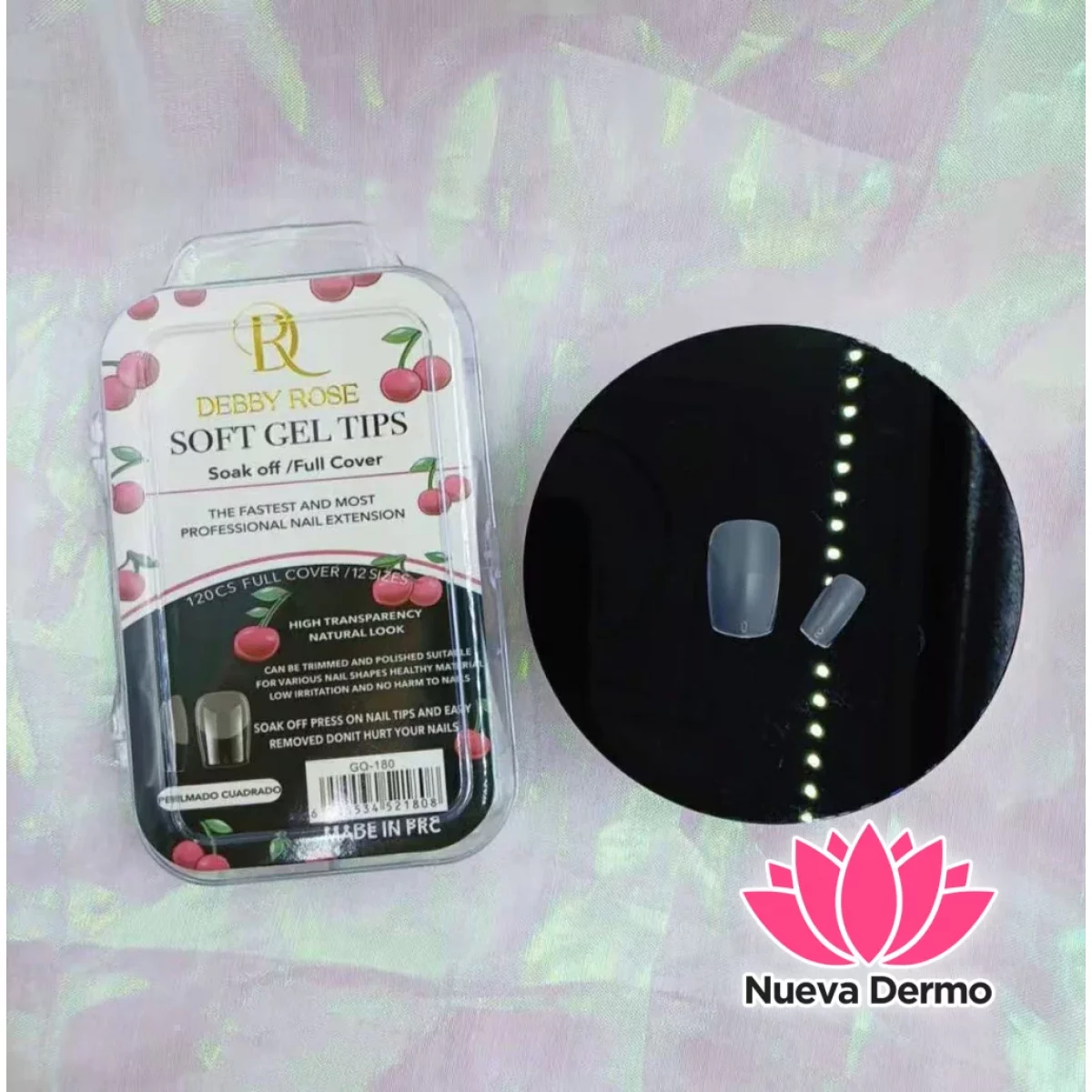 DEBBY ROSE TIPS CUADRADO PRELIMADO 120PC...