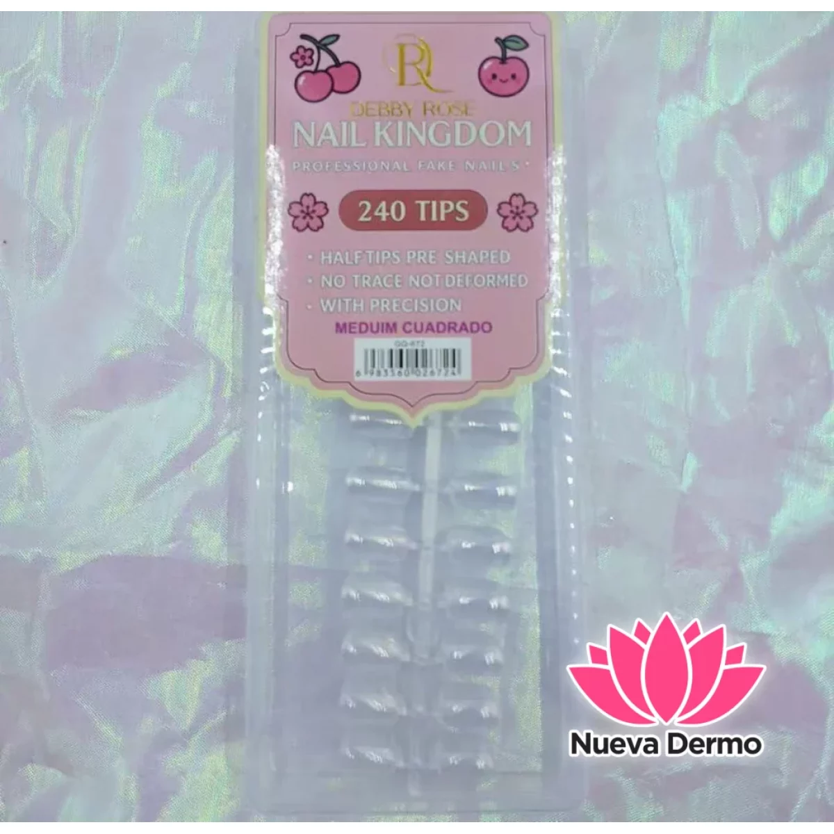 DEBBY ROSE TIPS CUADRADO TRANSPARENTE 24...