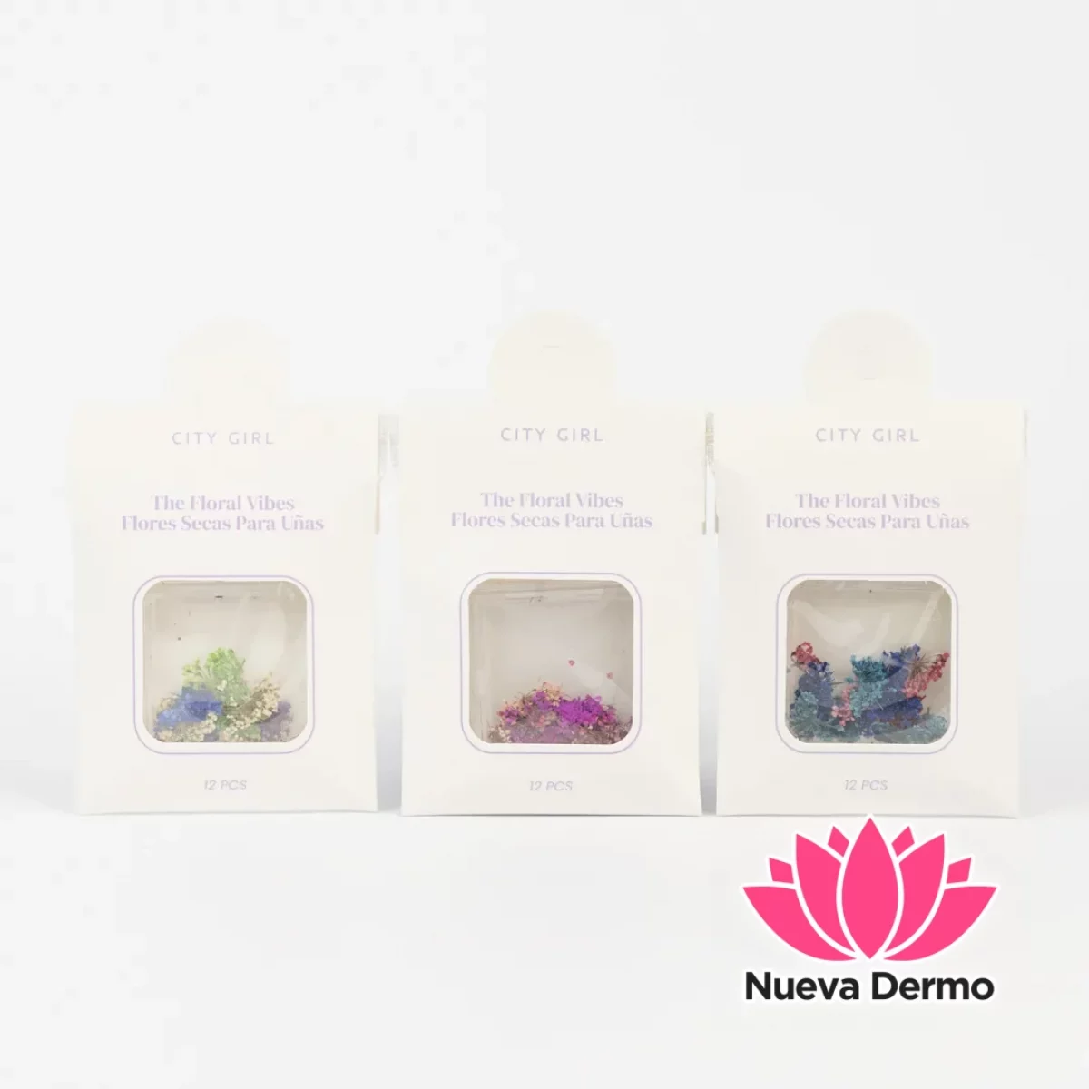 DECORACIÓN DE FLORES SECAS PARA UÑAS x2