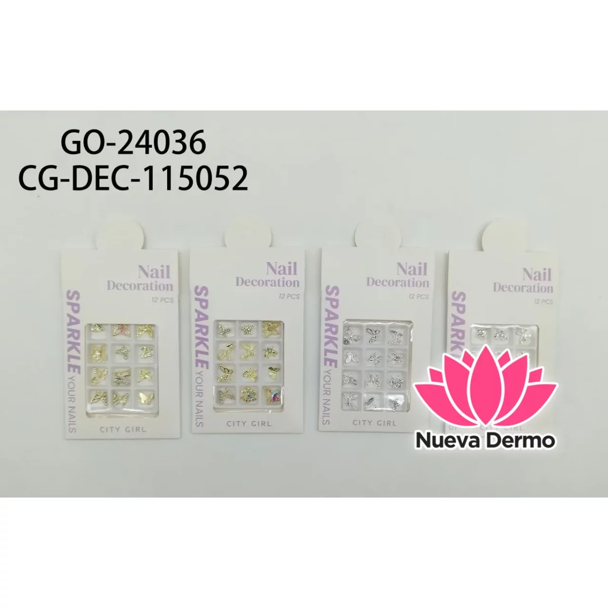 DECORACION DE MARIPOSAS PARA UÑAS x2