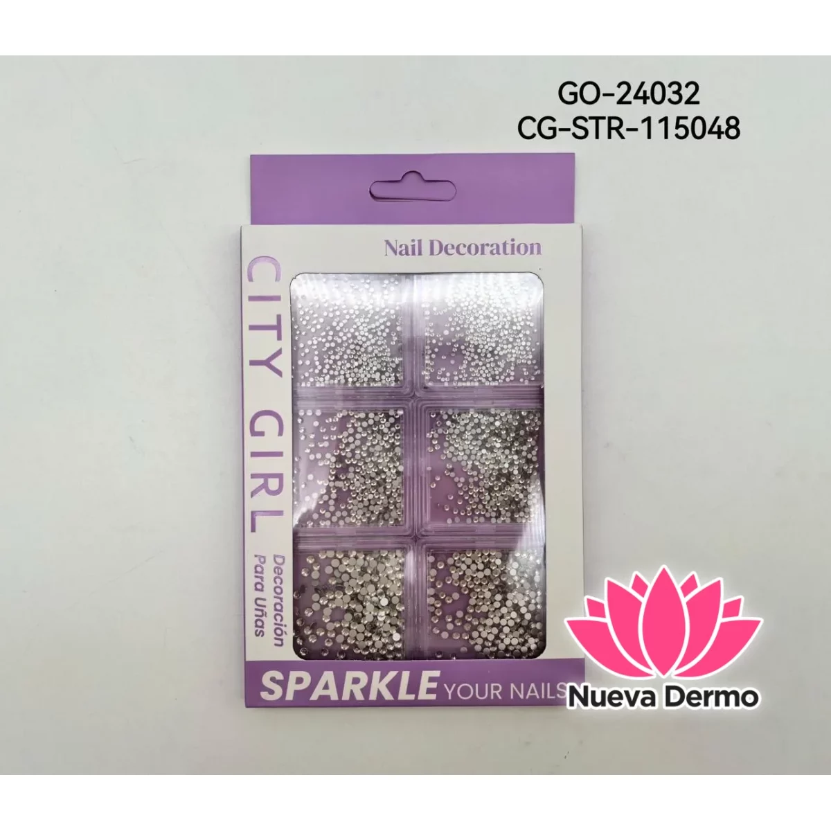 DECORACIÓN STRASS PARA UÑAS x2