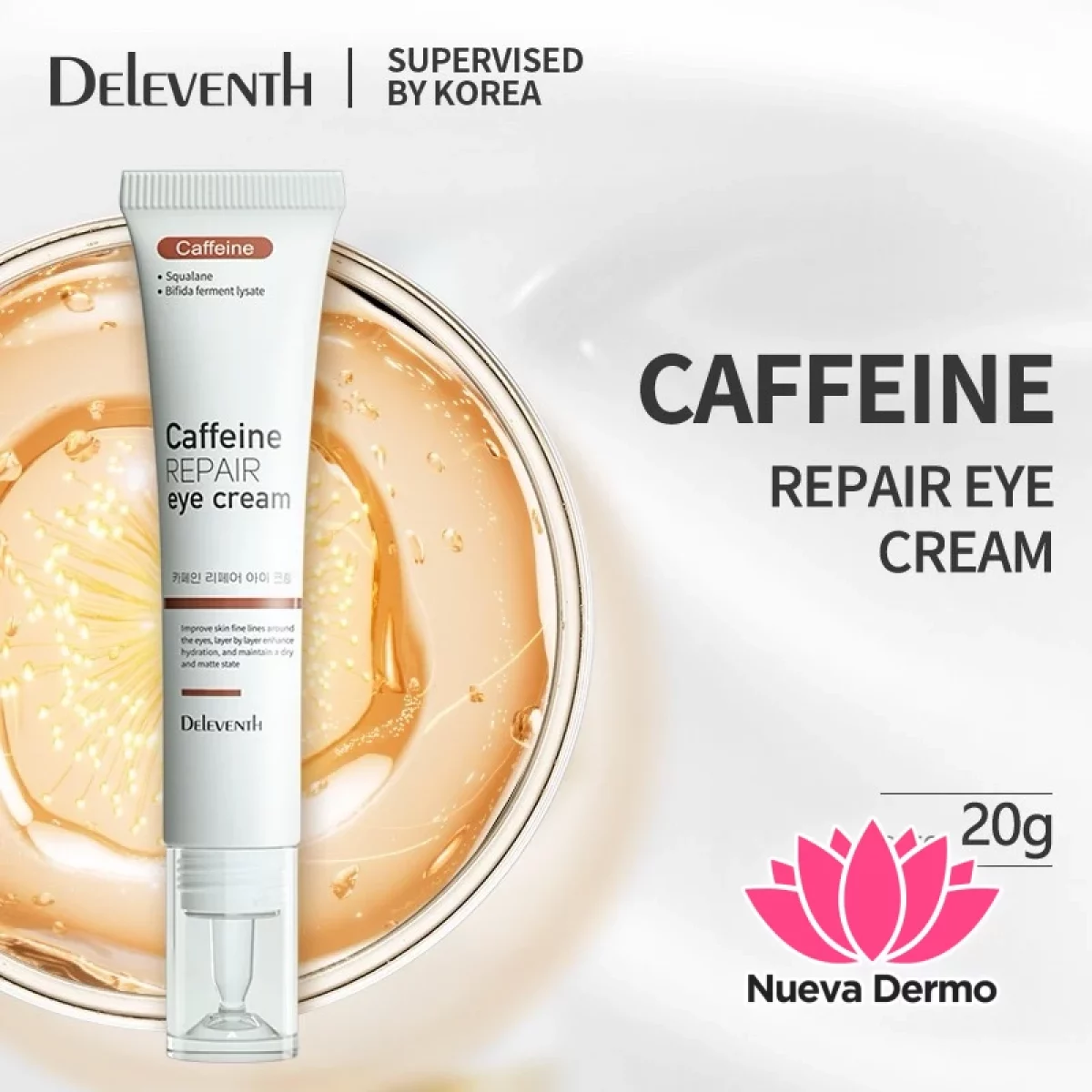 Deleventh crema contorno de ojos reparadora con cafeína #DL06 #1149