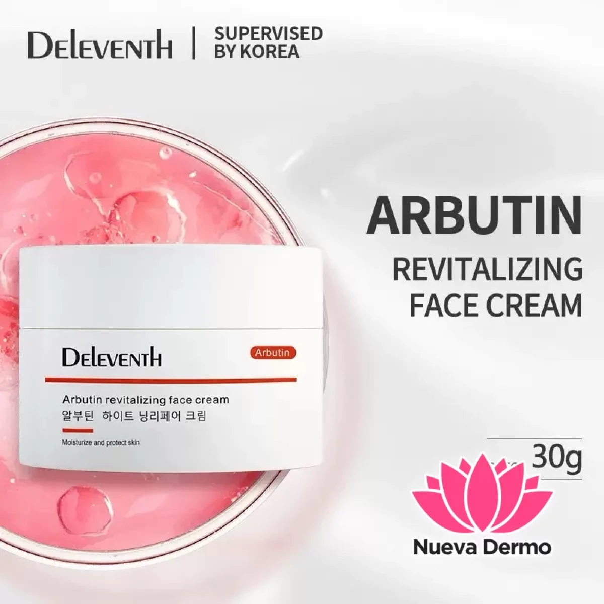 Deleventh Crema facial revitalizante con extracto de arbutina #DL09 #0890