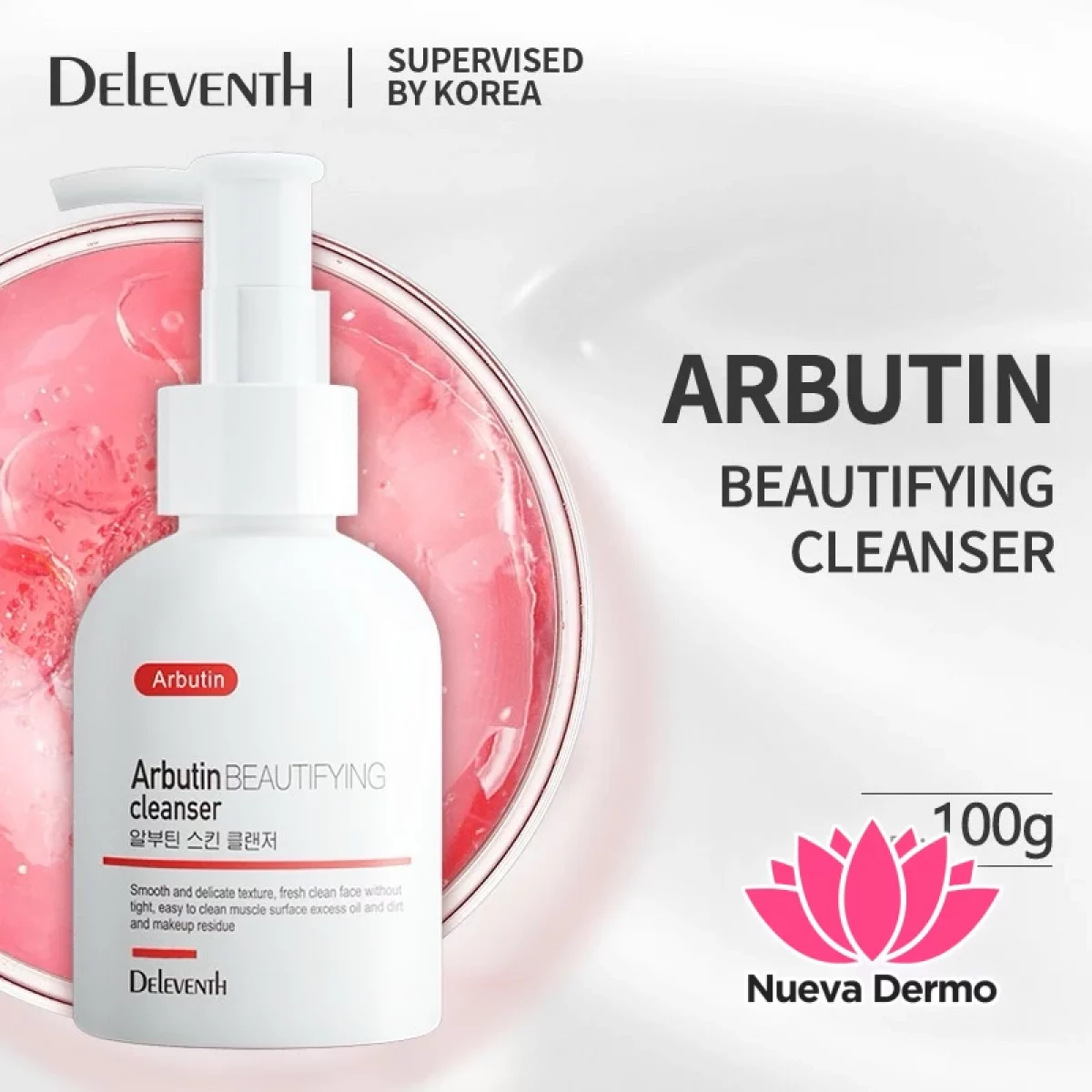 Deleventh crema para limpieza facial profunda con extracto de arbutina 100g #DL10 #0906