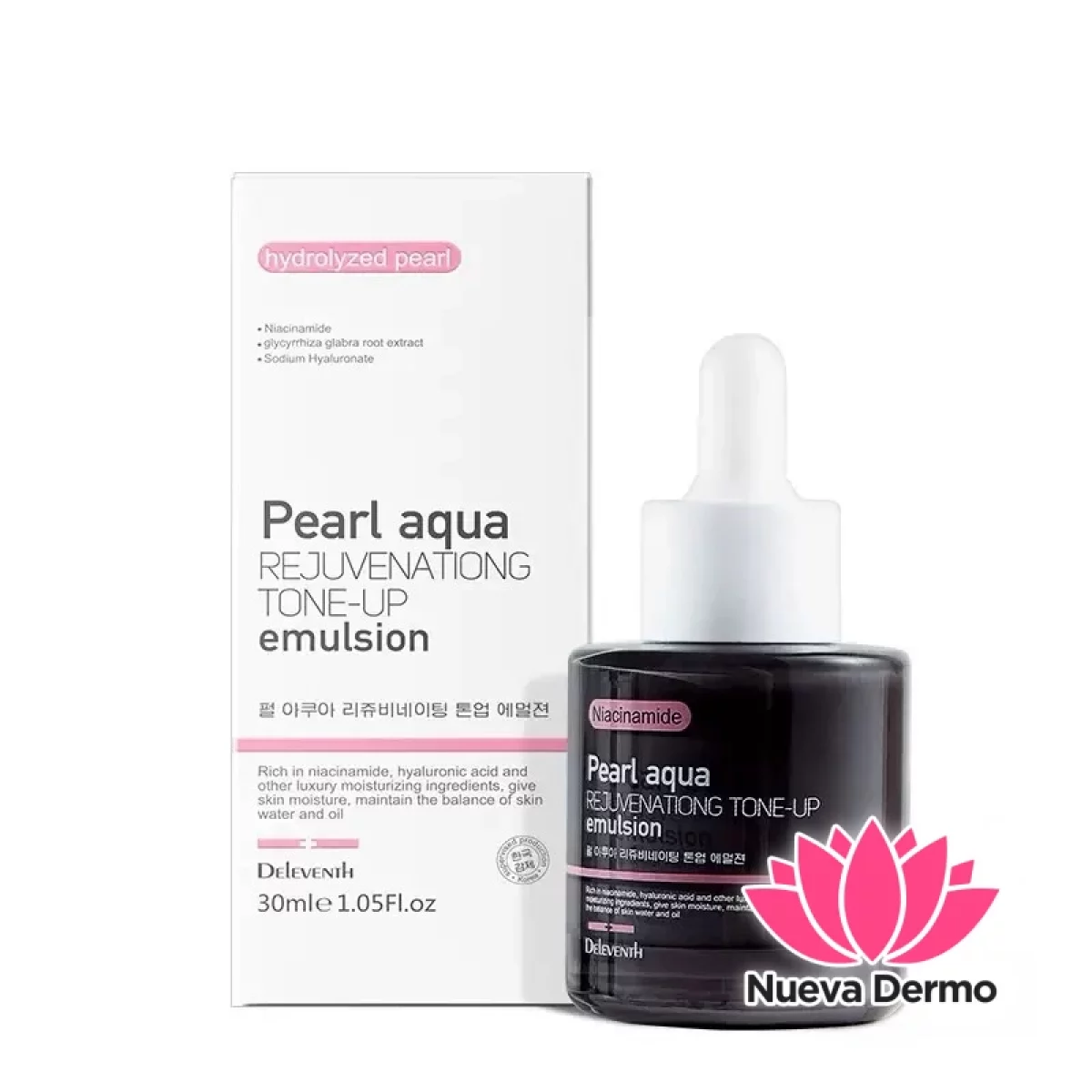 Deleventh emulsión Pearl Aqua hidratante tonificante pre-base #DL14 #0883
