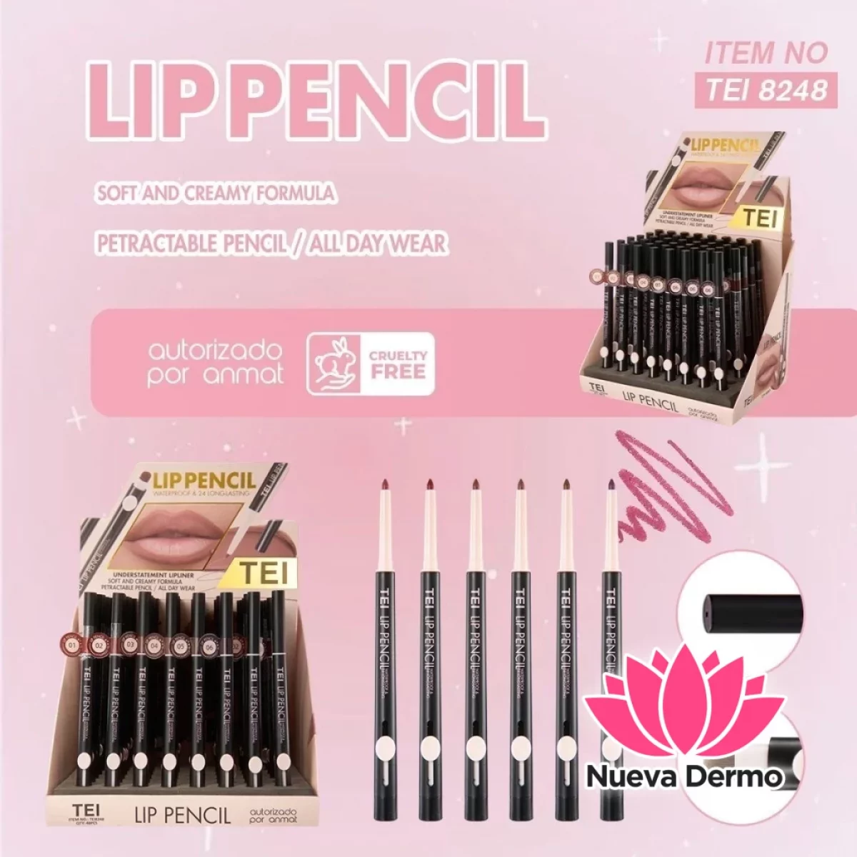 Delineador De Labio Retractil Con Pincel...
