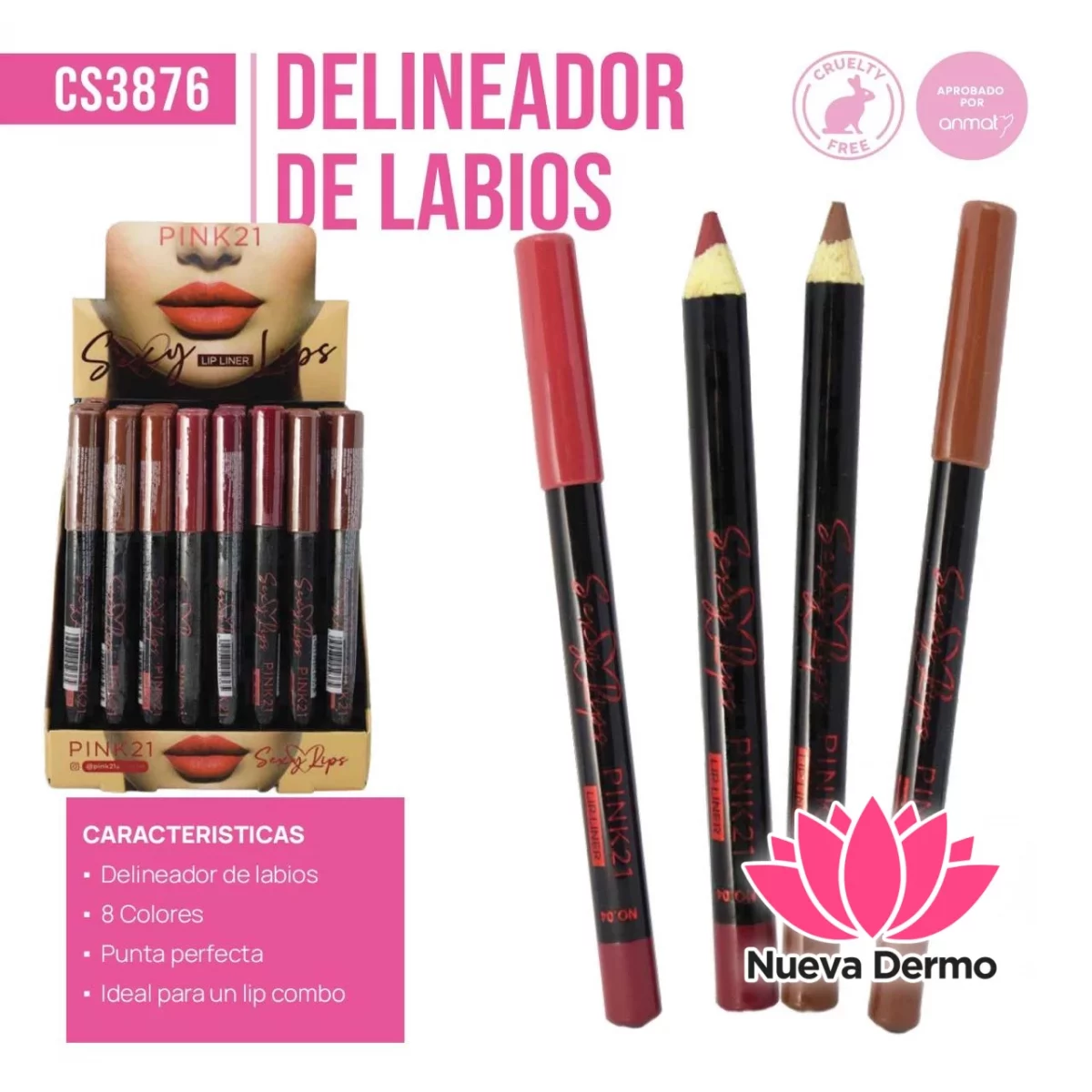 DELINEADOR DE LABIOS PINK21 CS3876/59365