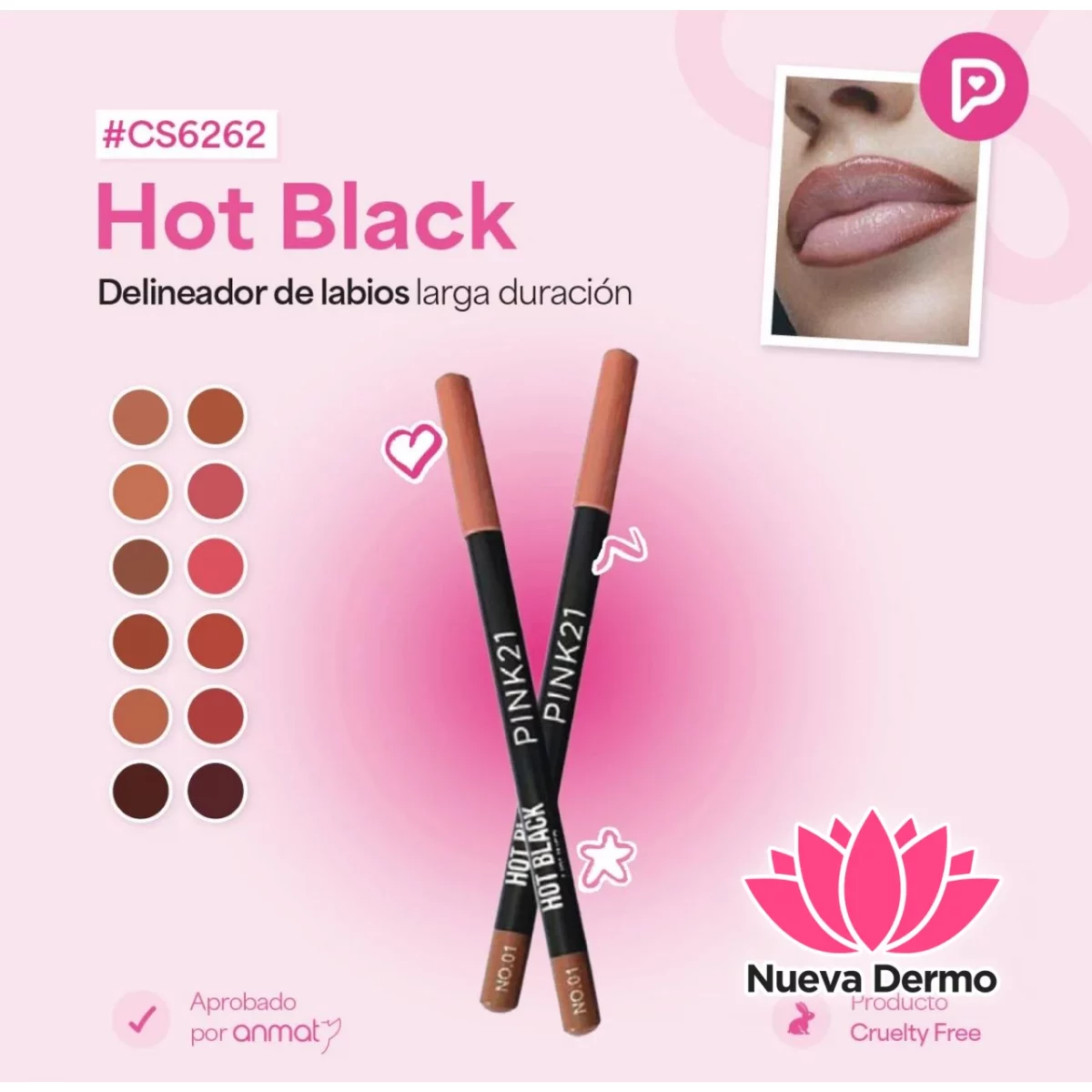 DELINEADOR DE LABIOS PINK21 CS6262/88150