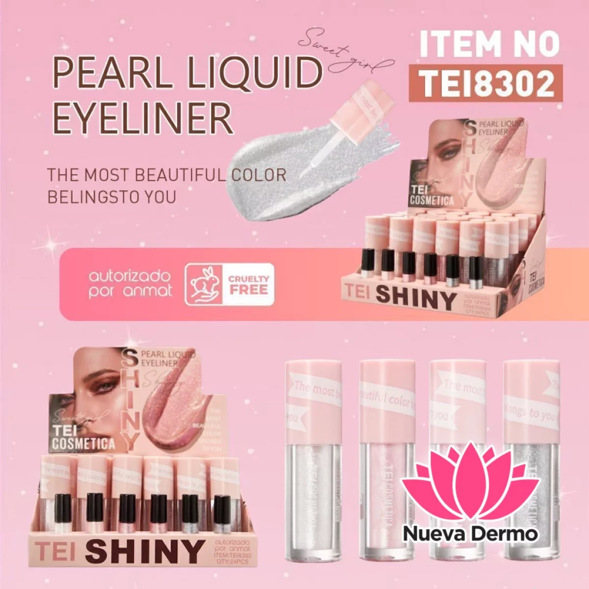 DELINEADOR DE OJOS LIQUIDO PERLADO CD: TEI8302