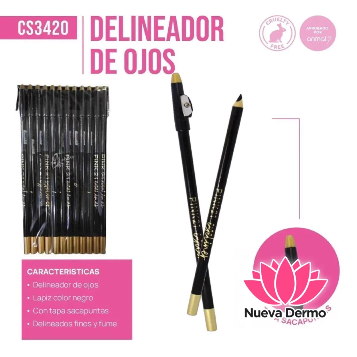 DELINEADOR DE OJOS PINK21 CD: CS3420