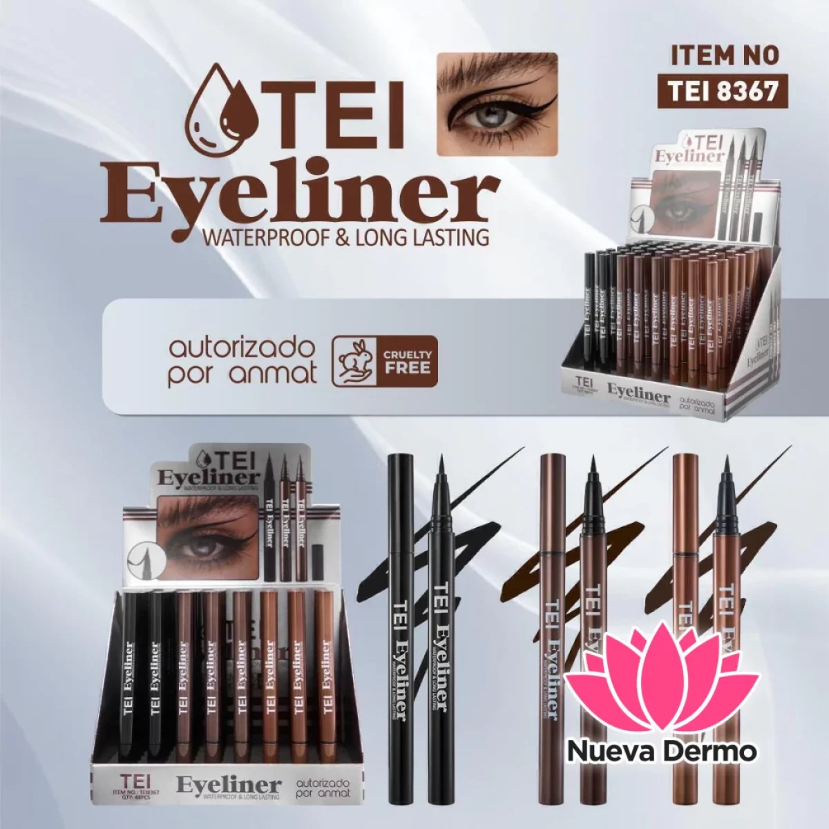 DELINEADOR DE OJOS RESISTENTE AL AGUA Y DE LARGA CD: TEI8367