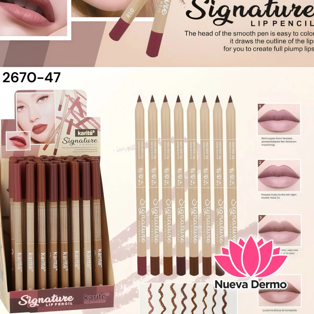 DELINEADOR LAPIZ LABIO KISS BEAUTY 2670-47