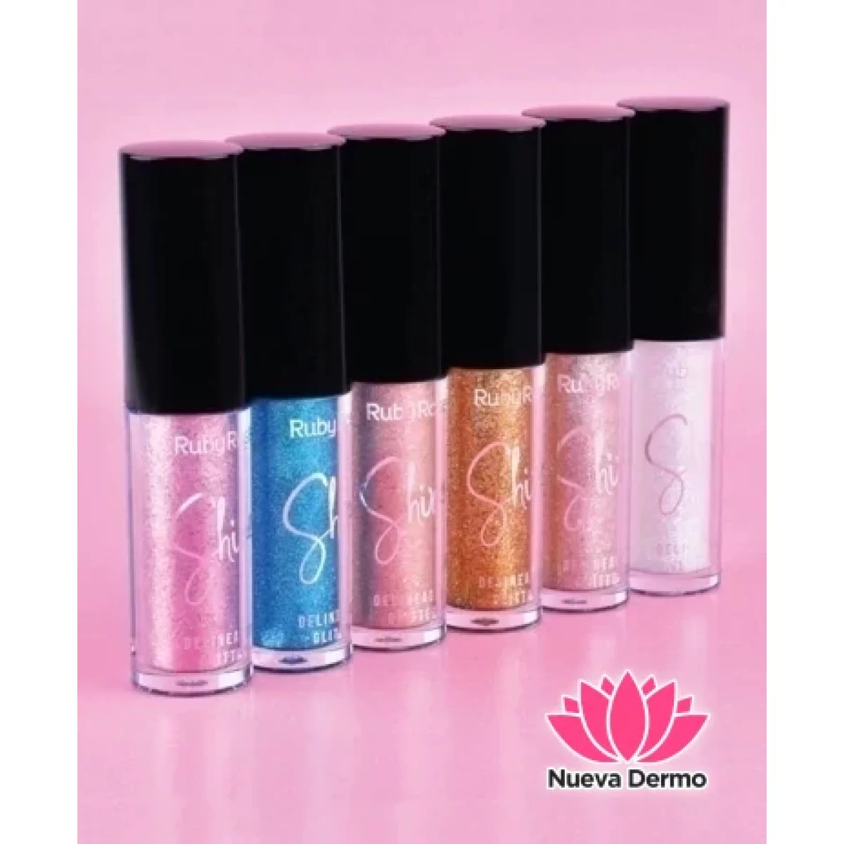 DELINEADOR LIQUIDO CON GLITTER SHINE RUBY ROSE CD: HB-8416