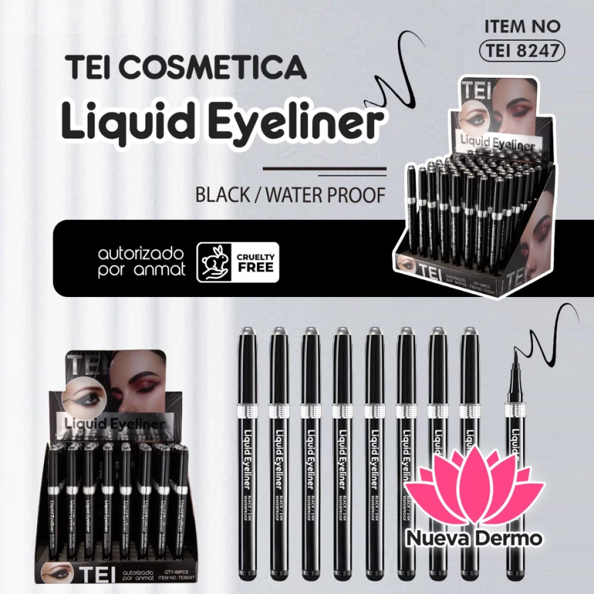DELINEADOR LIQUIDO WATERPROOF LIQUID EYELINER CD: TEI8247