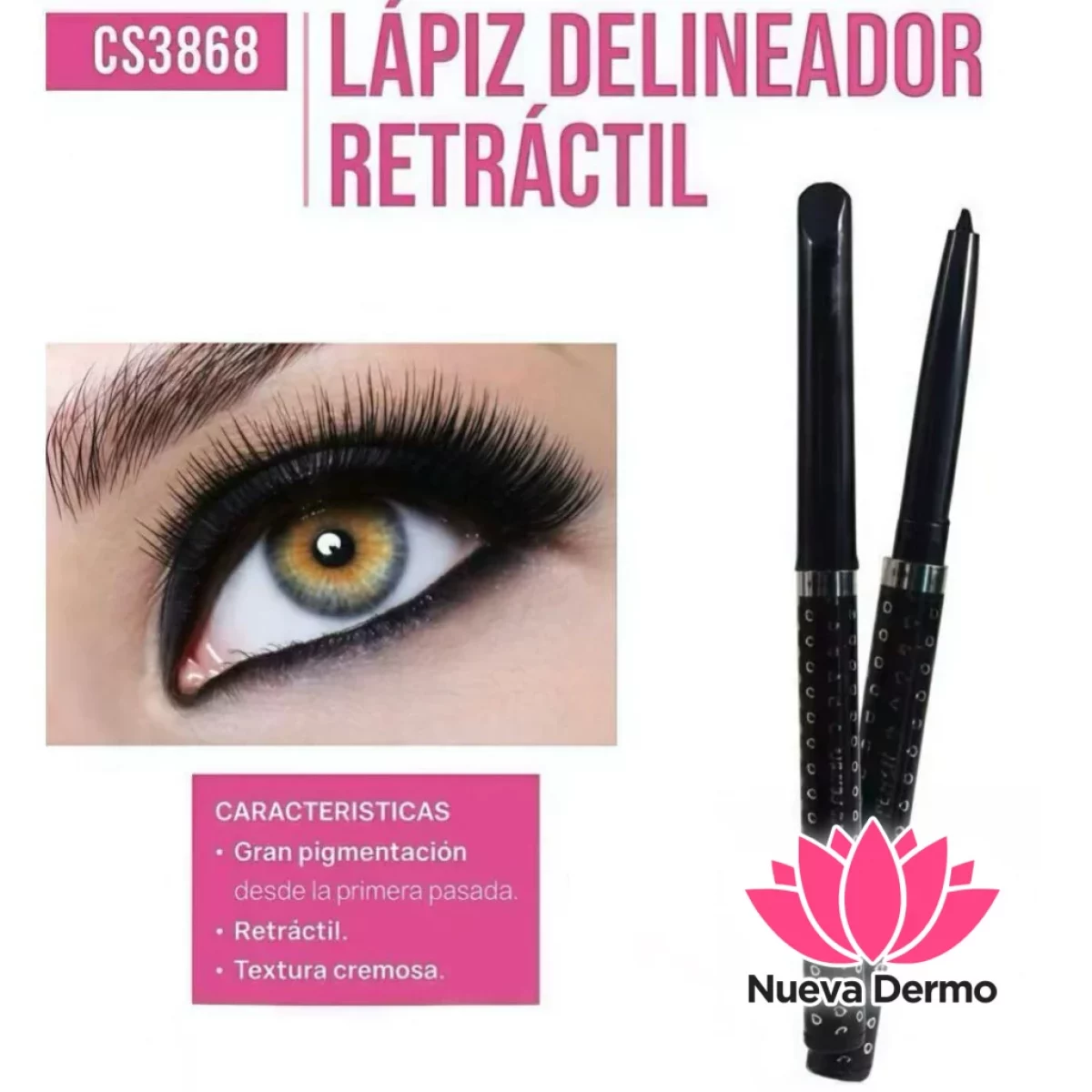 DELINEADOR RETRACTIL PINK21 CS3868