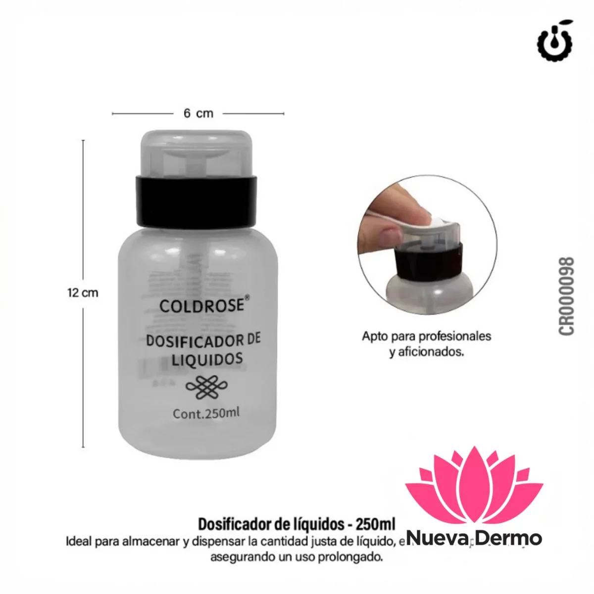 Dosificador 250ml Coldrose CR000098 20 UNIDAD