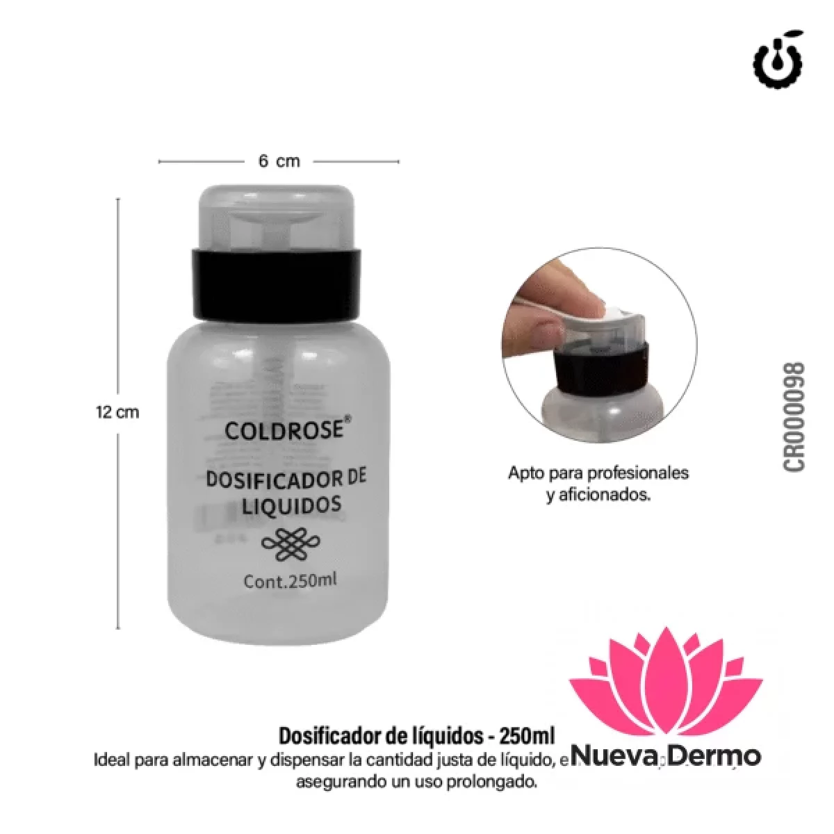 Dosificador 250ml Coldrose CR000098 6 UNIDAD