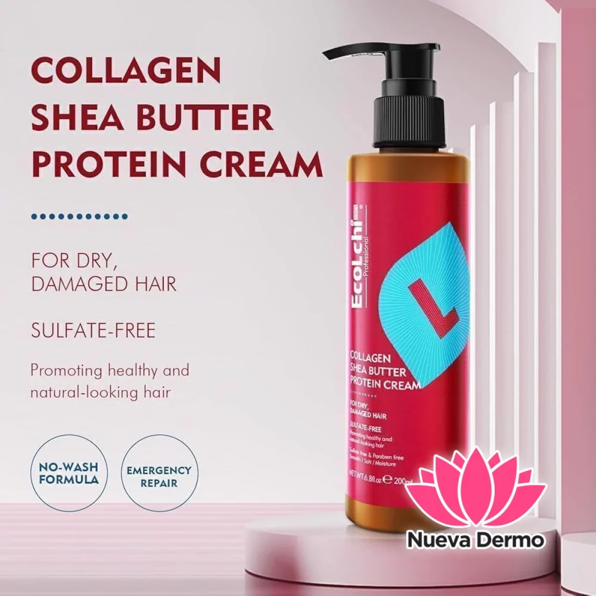 ECOLCHI COLLAGEN SHEA BUTTER PROTEIN CREAM 200ML LF-270 4897110035130