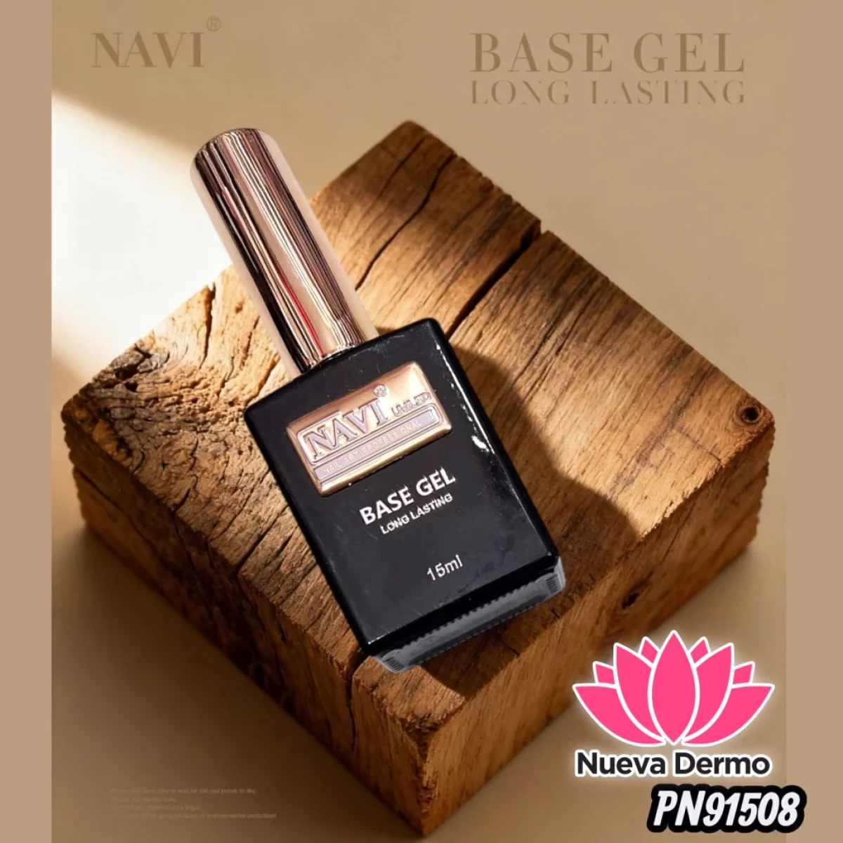 ESMALTE BASE COAT SEMIPERMANENTE NAVI 15ML CD: PN91508
