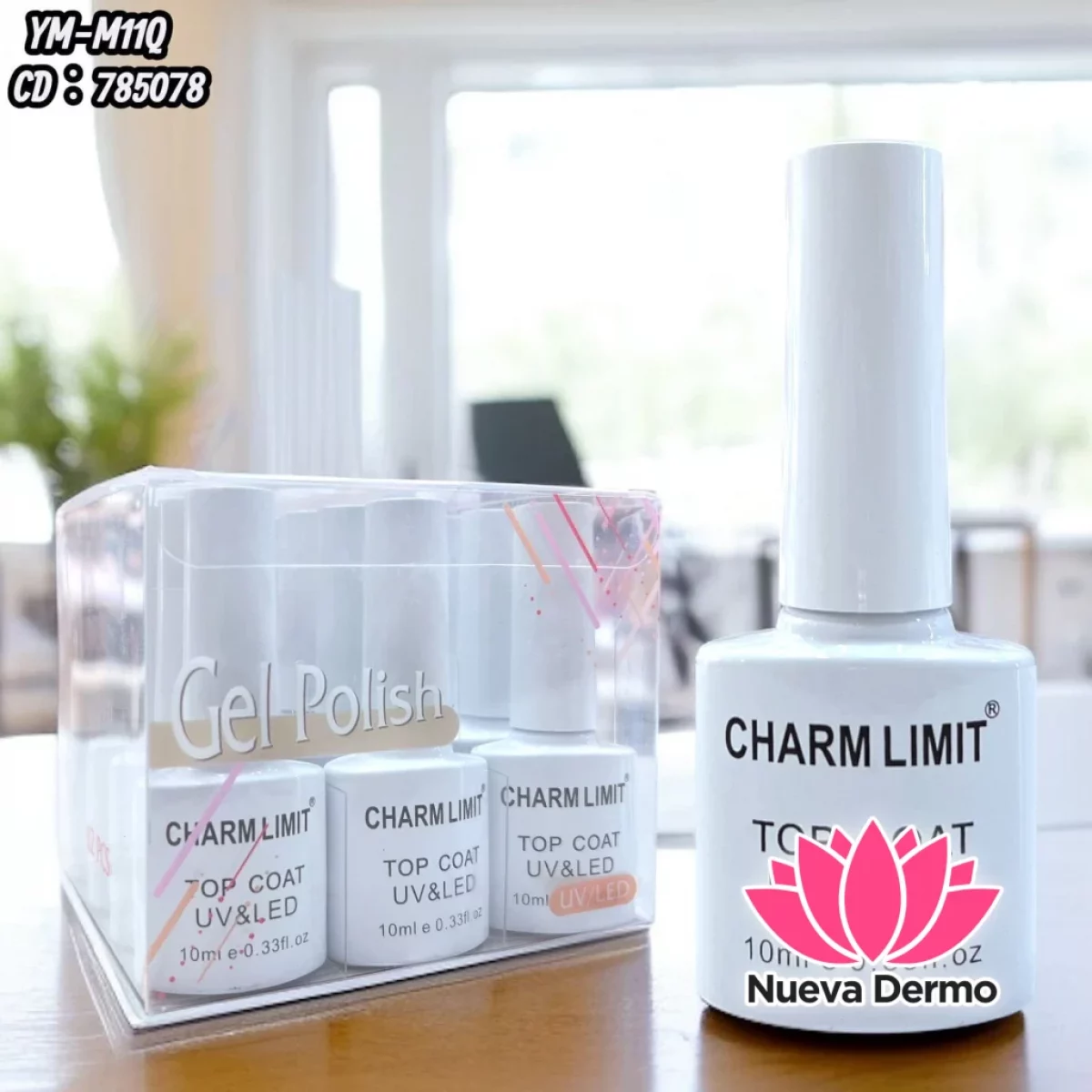 ESMALTE SEMIPERMANENTES TOP COAT CHARM LIMIT 10ML CD: 785078