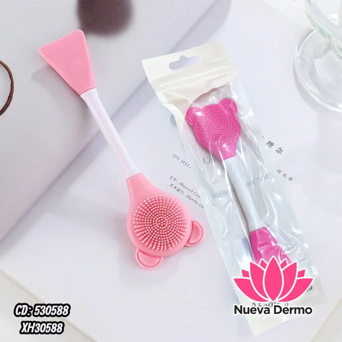 ESPATULA SKIN CARE DOBLE PUNTA FORMA OSO CD: 530588 XH30588