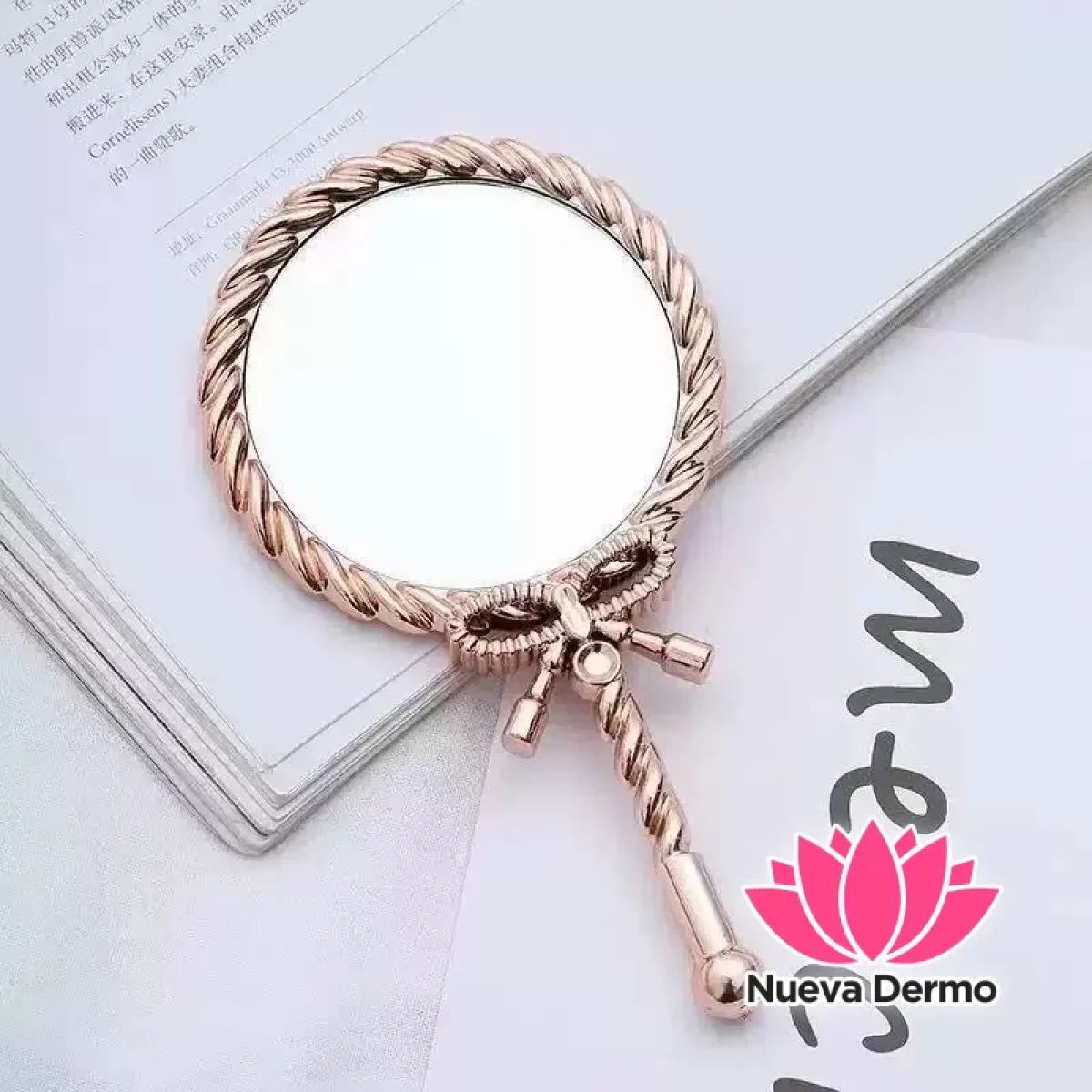 Espejo de Mano Rose Gold