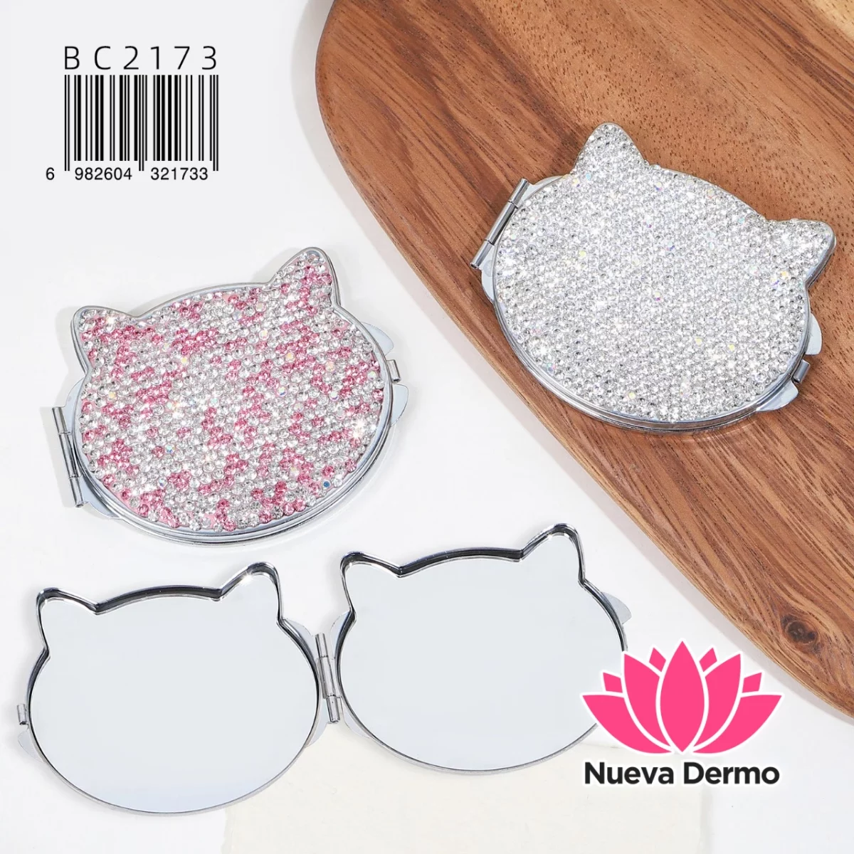 ESPEJO DOBLE FORMA DE GATITO BC2173