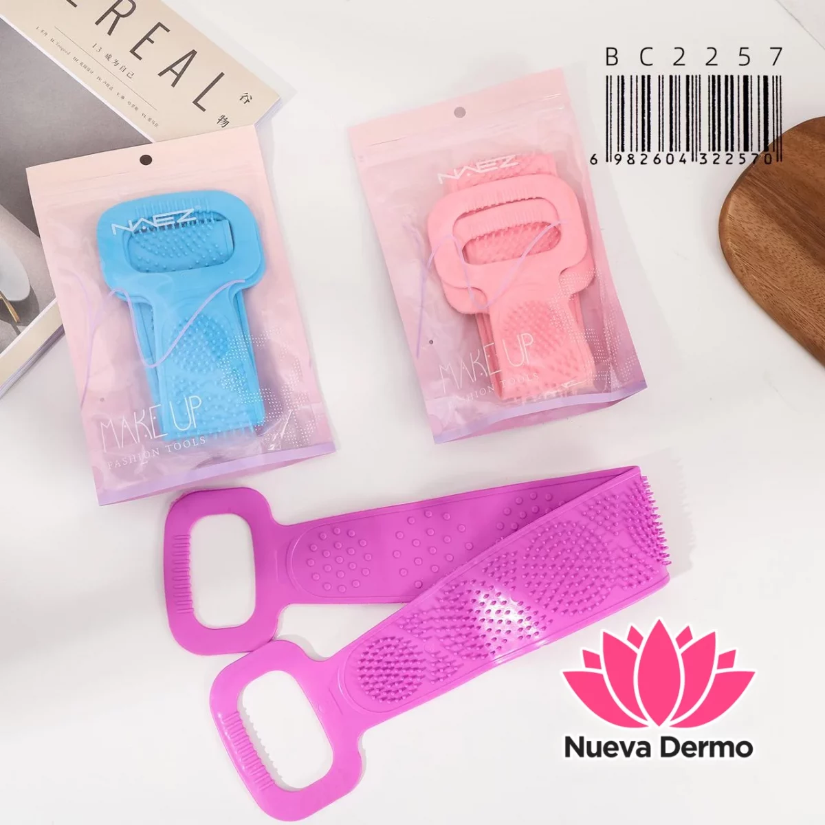 Esponja Cepillo Ducha Silicona Espalda Masaje Exfoliante NAEZ BC2257/22570