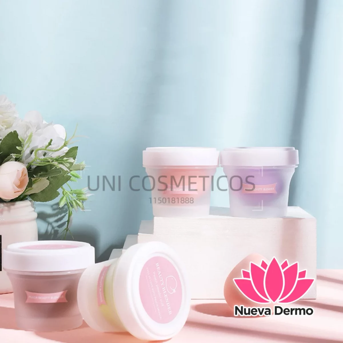 Esponja De Maquillaje con soporte de vaso 06007