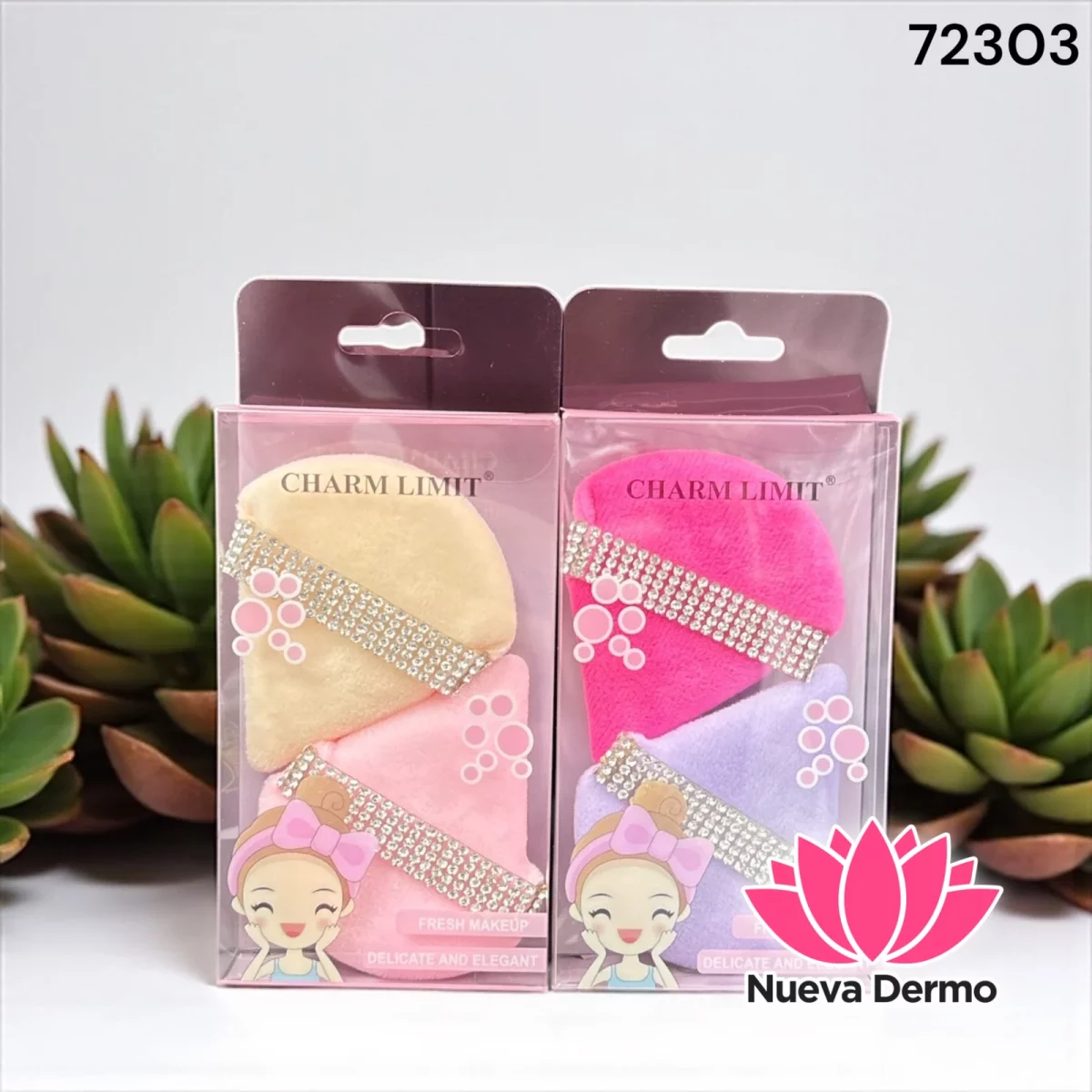 ESPONJA PARA MAQUILLAJE 2PCS CHARM LIMIT 72303