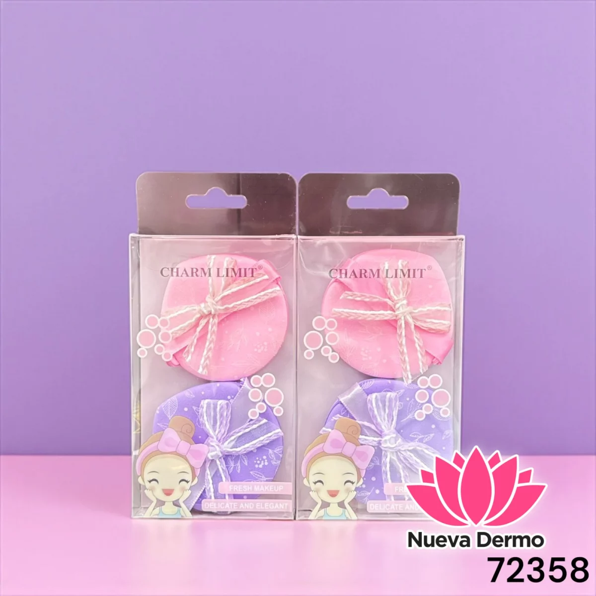 ESPONJA PARA MAQUILLAJE 2PCS CHARM LIMIT 72358