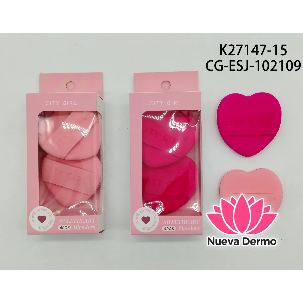 Esponja Para Maquillaje Corazon 2pcs- City Girl