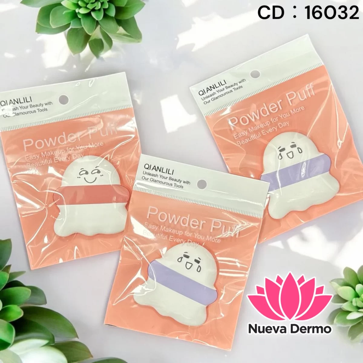 ESPONJA PARA POLVO MAQUILLAJE 16032/HT-1603
