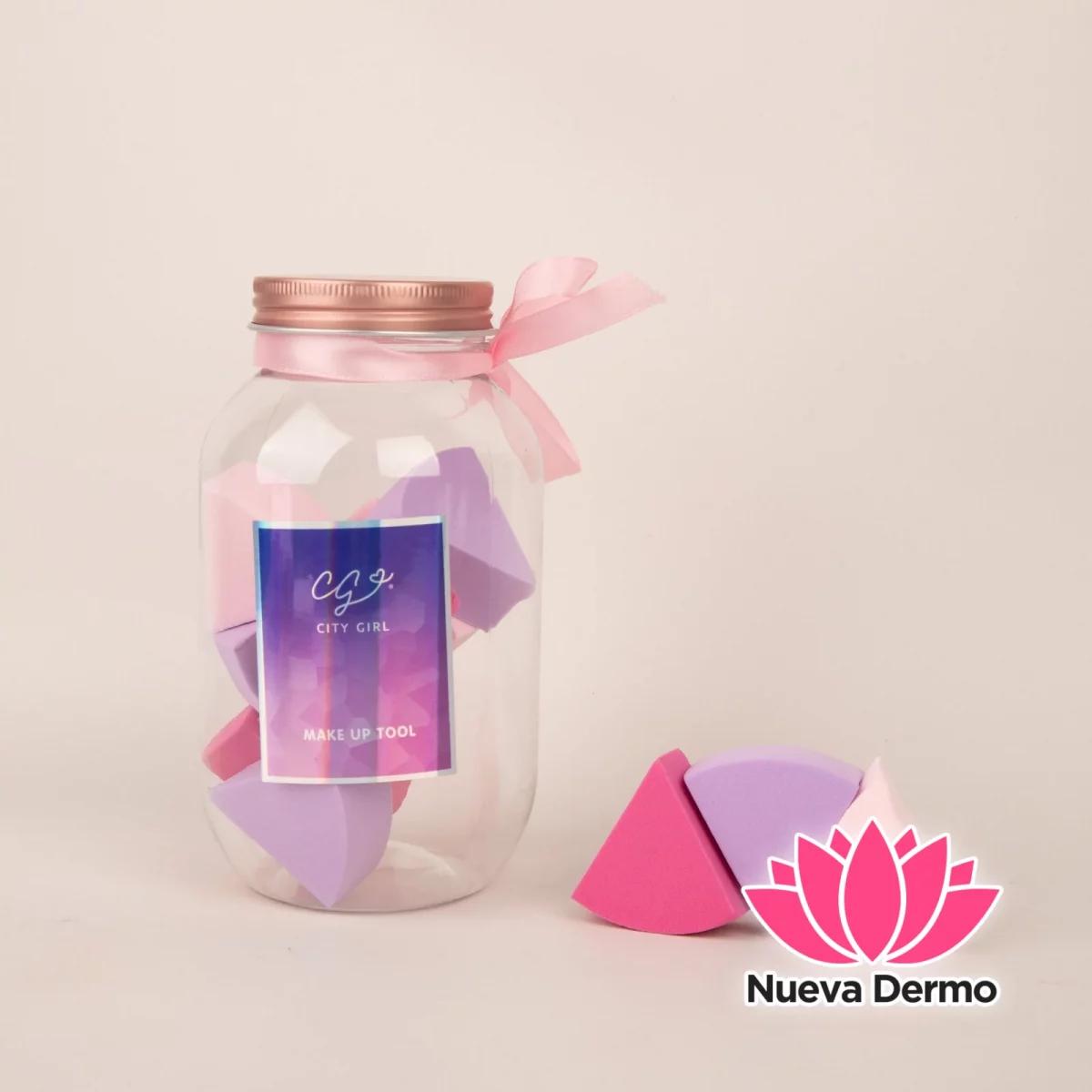 ESPONJA TRIANGULAR CON FRASCO CD:40226/4022
