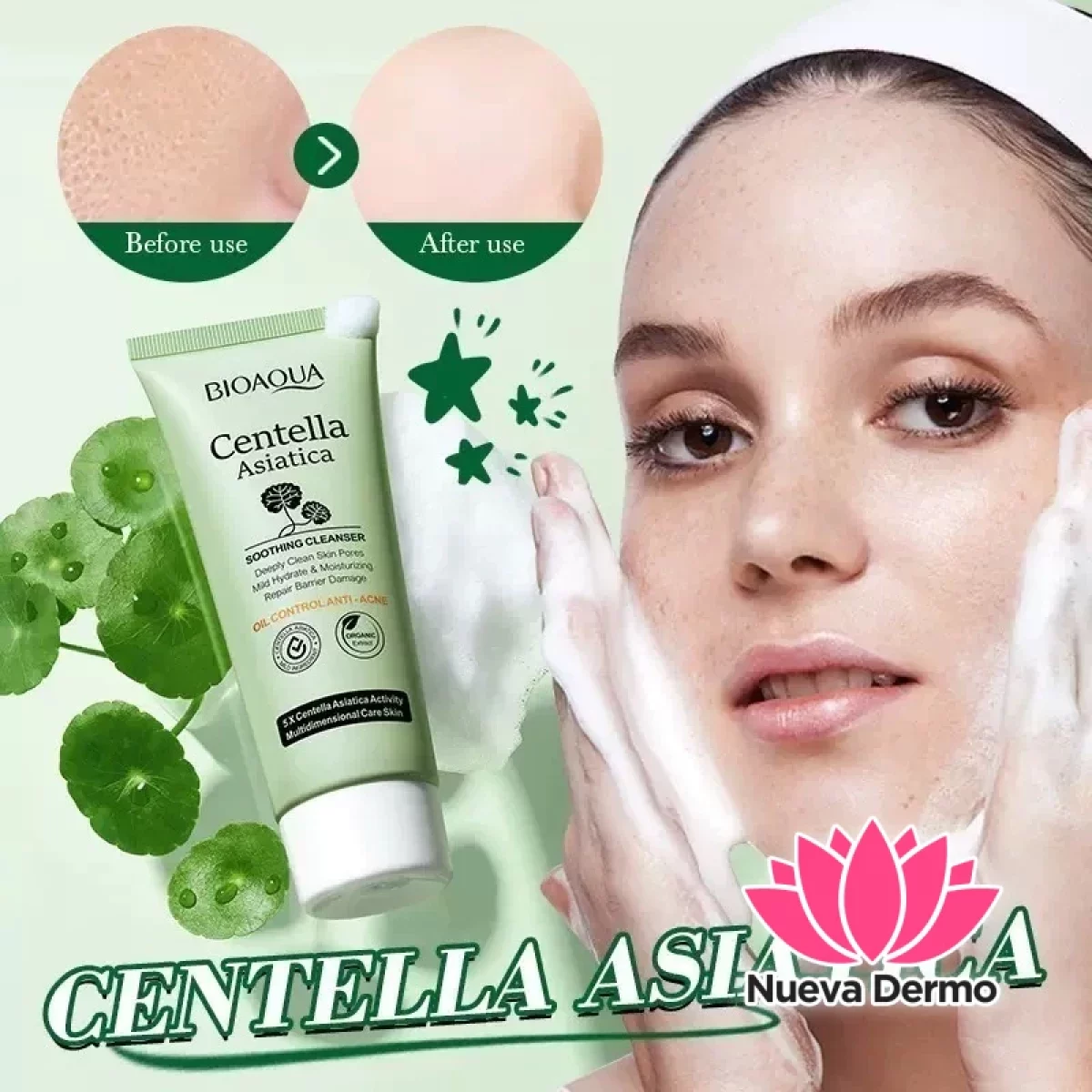 Espuma limpiadora de centella asiática (Bioaqua)