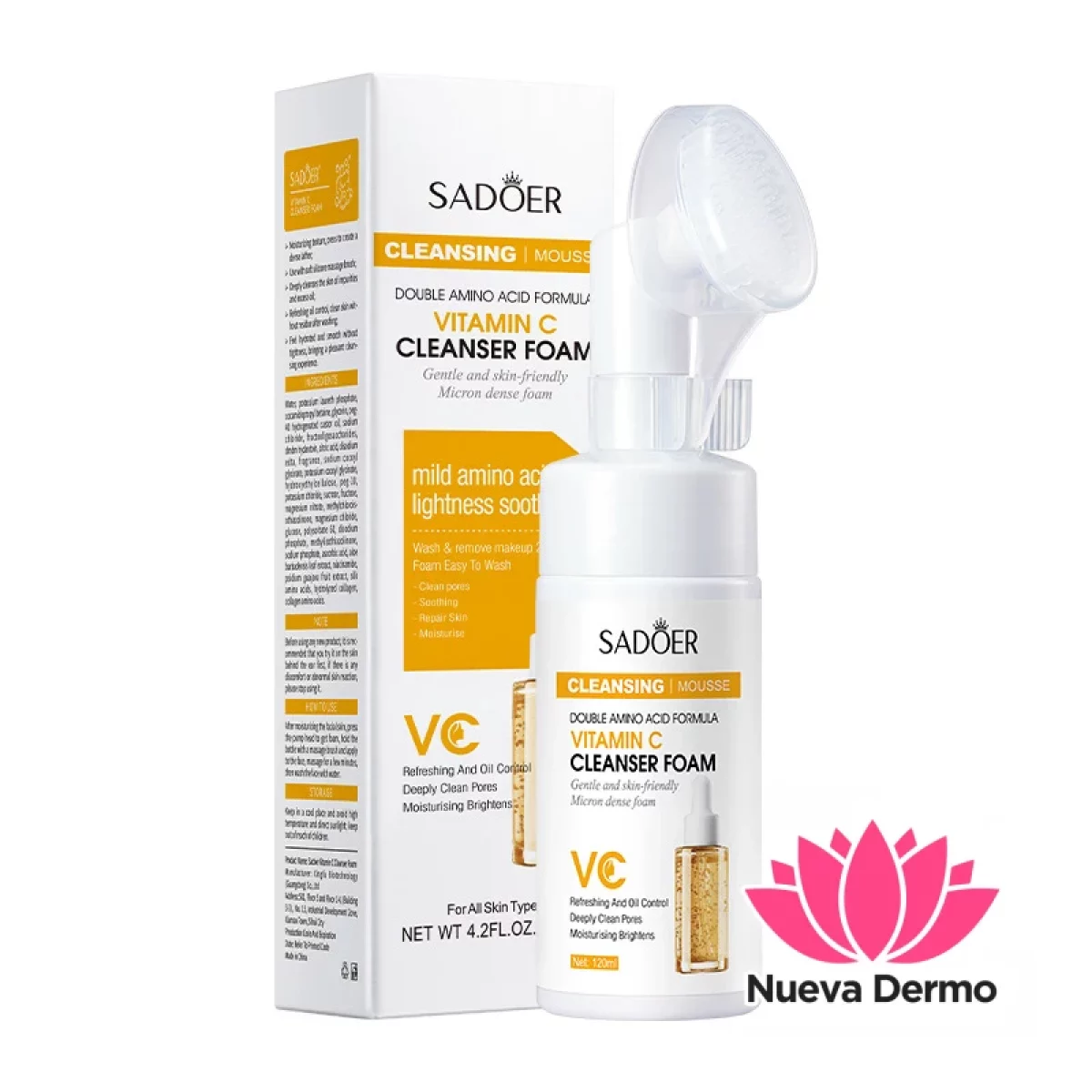 Espuma Limpiadora Facial con Vitamina C y Aminoacidos 120ML 08022