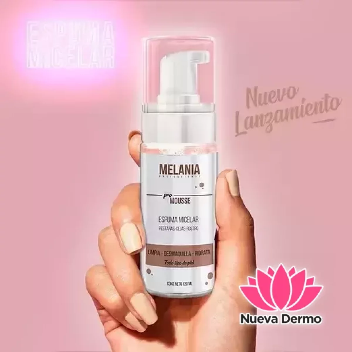 Espuma Micelar Pestañas Cejas Rostro