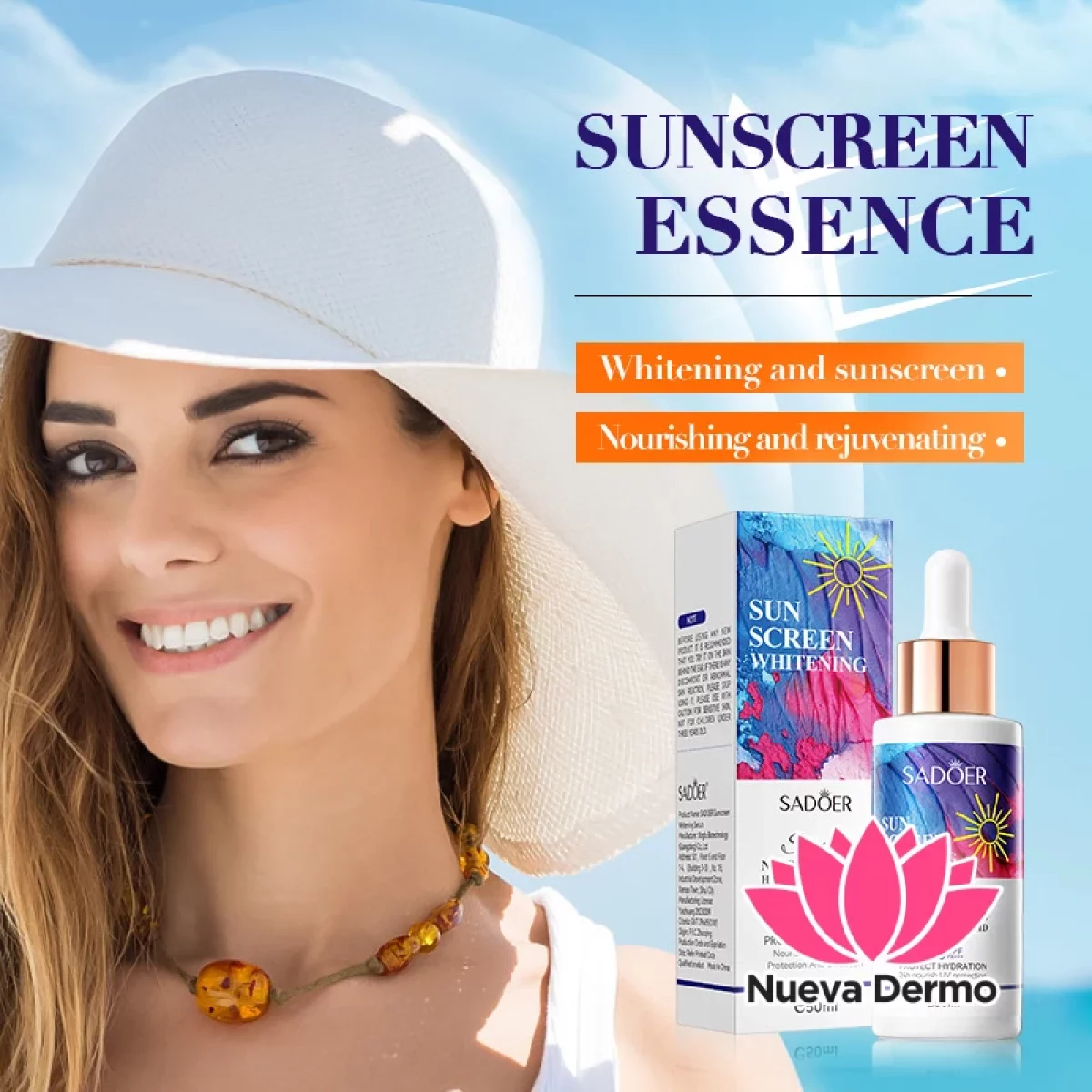 Essencia Serum de Protección Solar y Blanqueadora SPF60+ Pa+++ 50ML