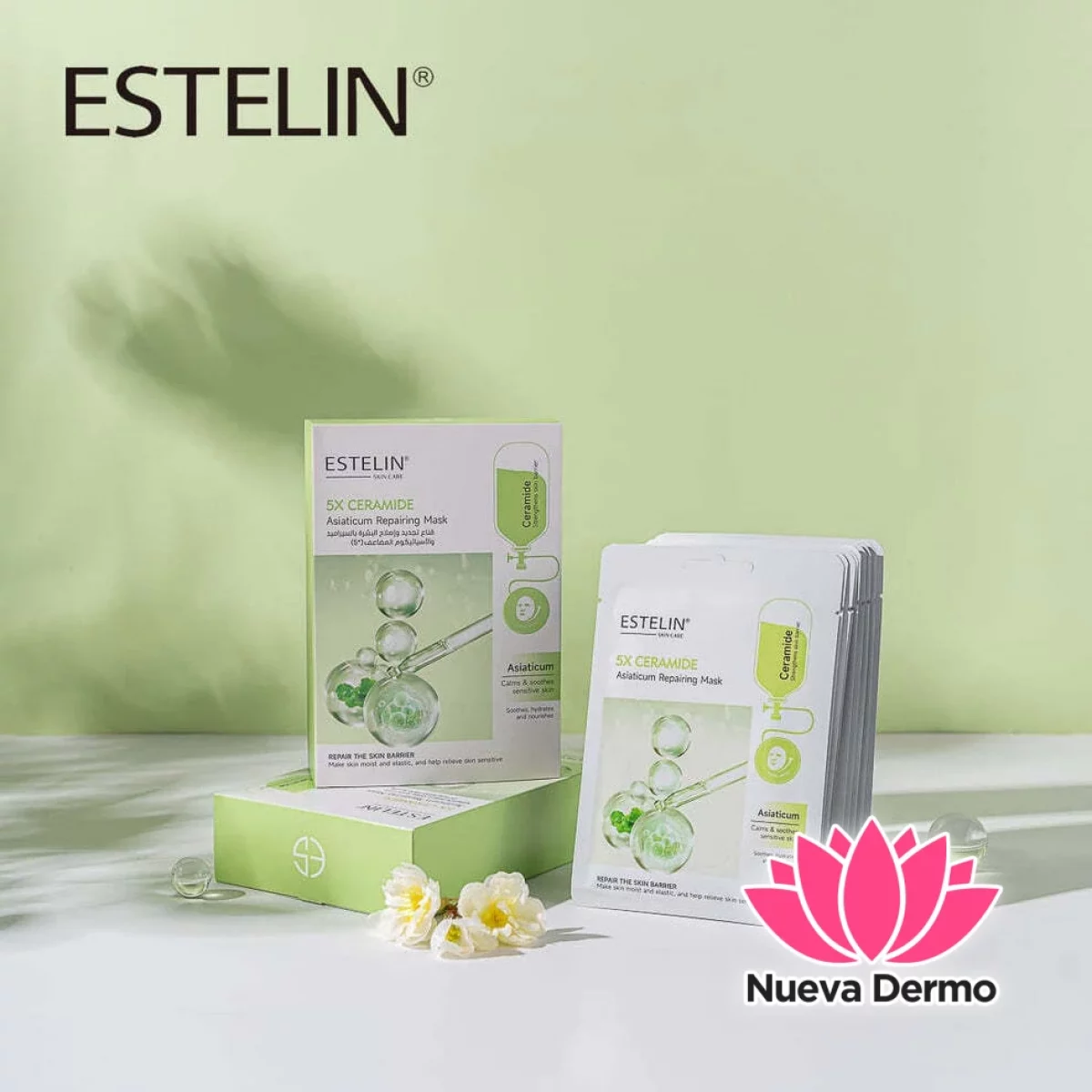 Estelin 5x Ceramide Asiaticum Repairing Mask – 25G SKIP TO PRODUCT INFORMATION Estelin 5x Ceramide Asiaticum Repairing Mask – 25G Estelin 5x Ceramide