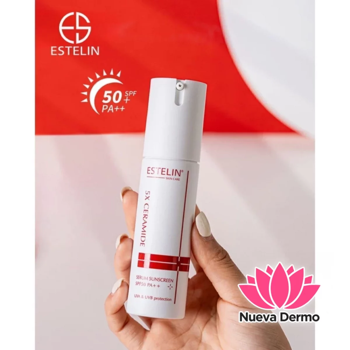 Estelin 5X Ceramide Serum Sunscreen SPF50