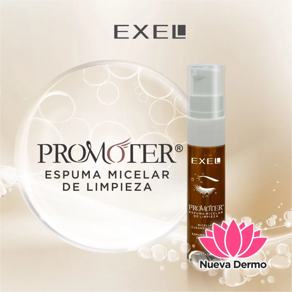 Exel Promoter Espuma Micelar de Limpieza Contorno de Ojos/ Pestañas/ Cejas