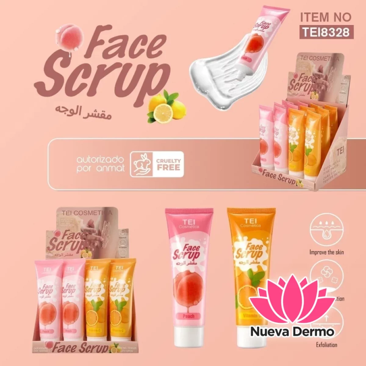 Exfoliante facial Y Corporal Peach y Vit...