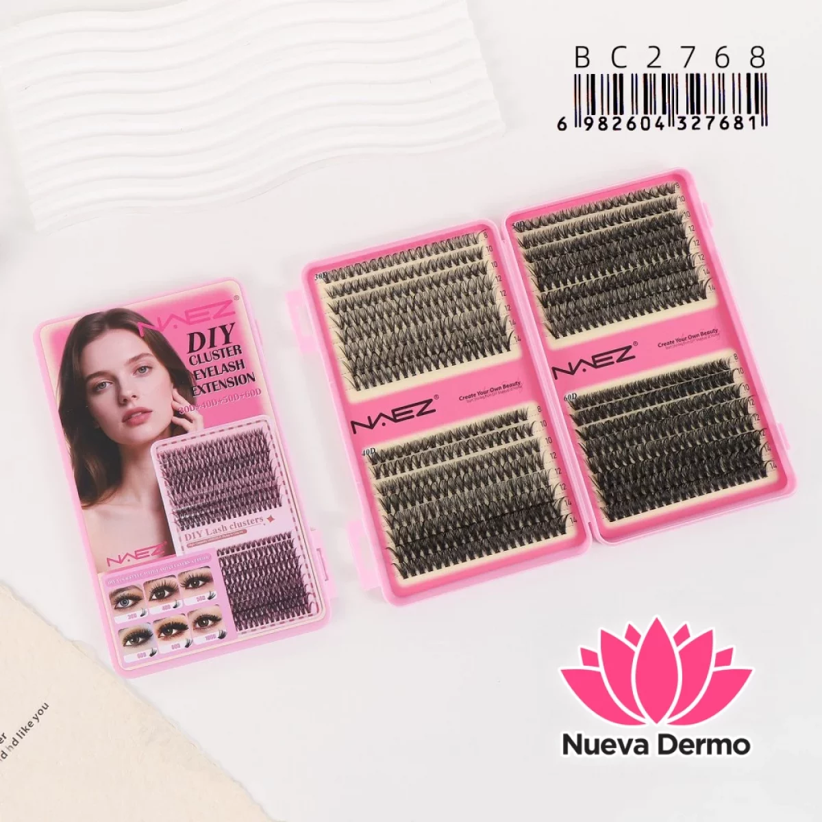 Extensiones de Pestañas 30D+40D+50D+60D Diy Naez BC2768/27681
