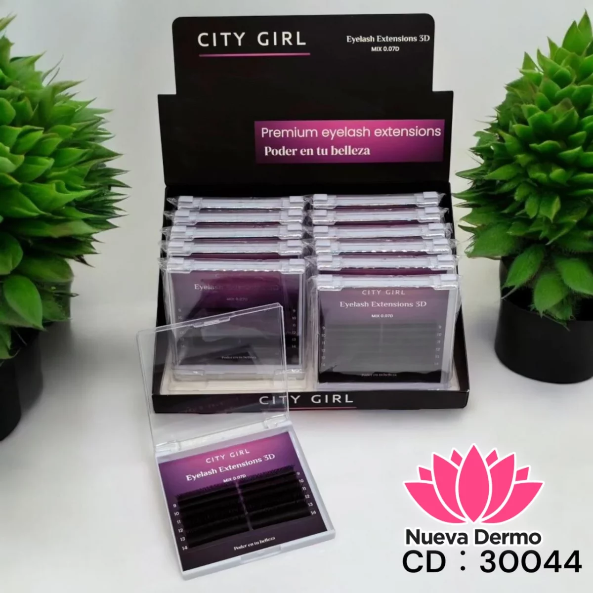 Extensiones de Pestañas City Girl 3D 0.07D 30044/Yj-3Y07D