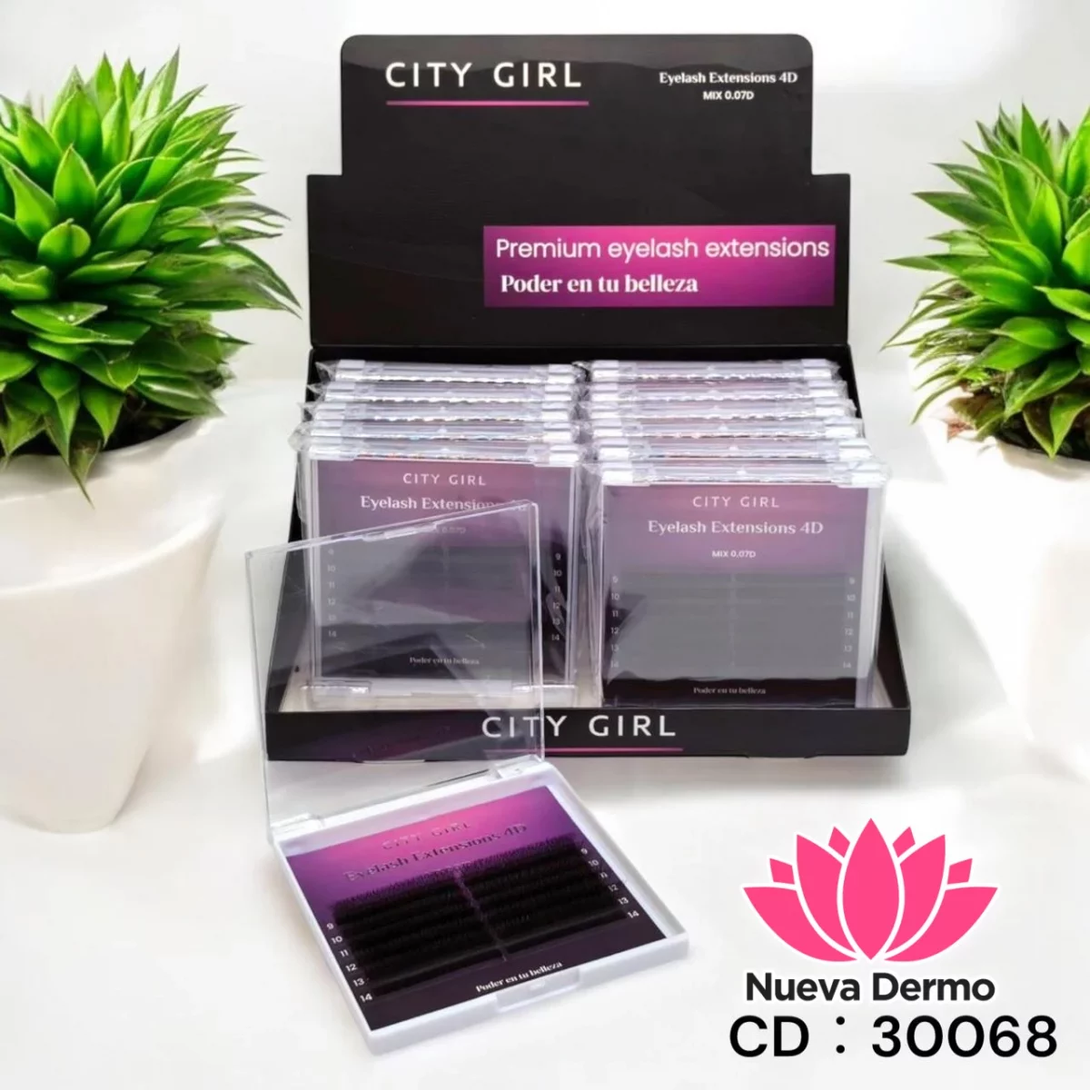 Extensiones de Pestañas City Girl 4D 0.07D CD:30068